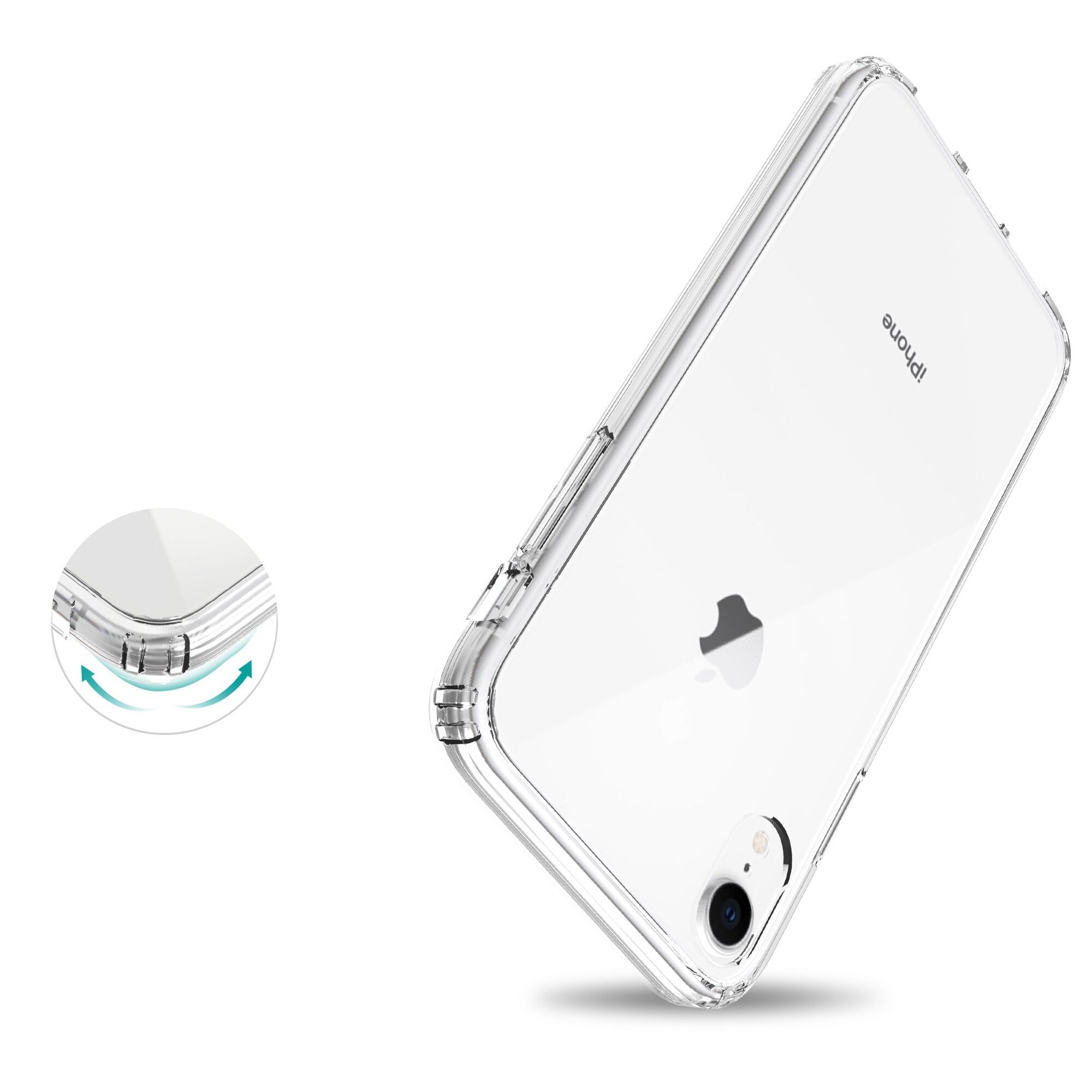 iPhone Xr Crystal Hybrid-cover, Gennemsigtig