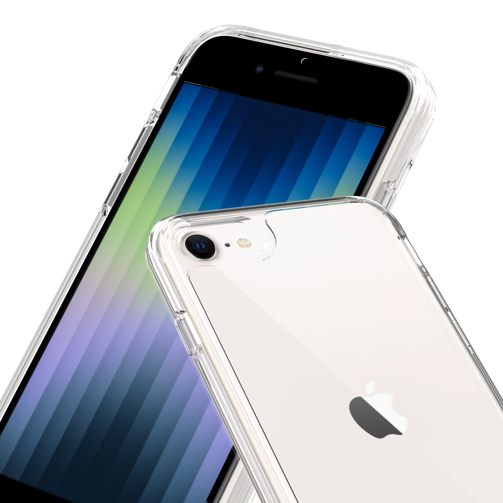 iPhone SE 2022 Crystal Hybrid-cover, Gennemsigtig