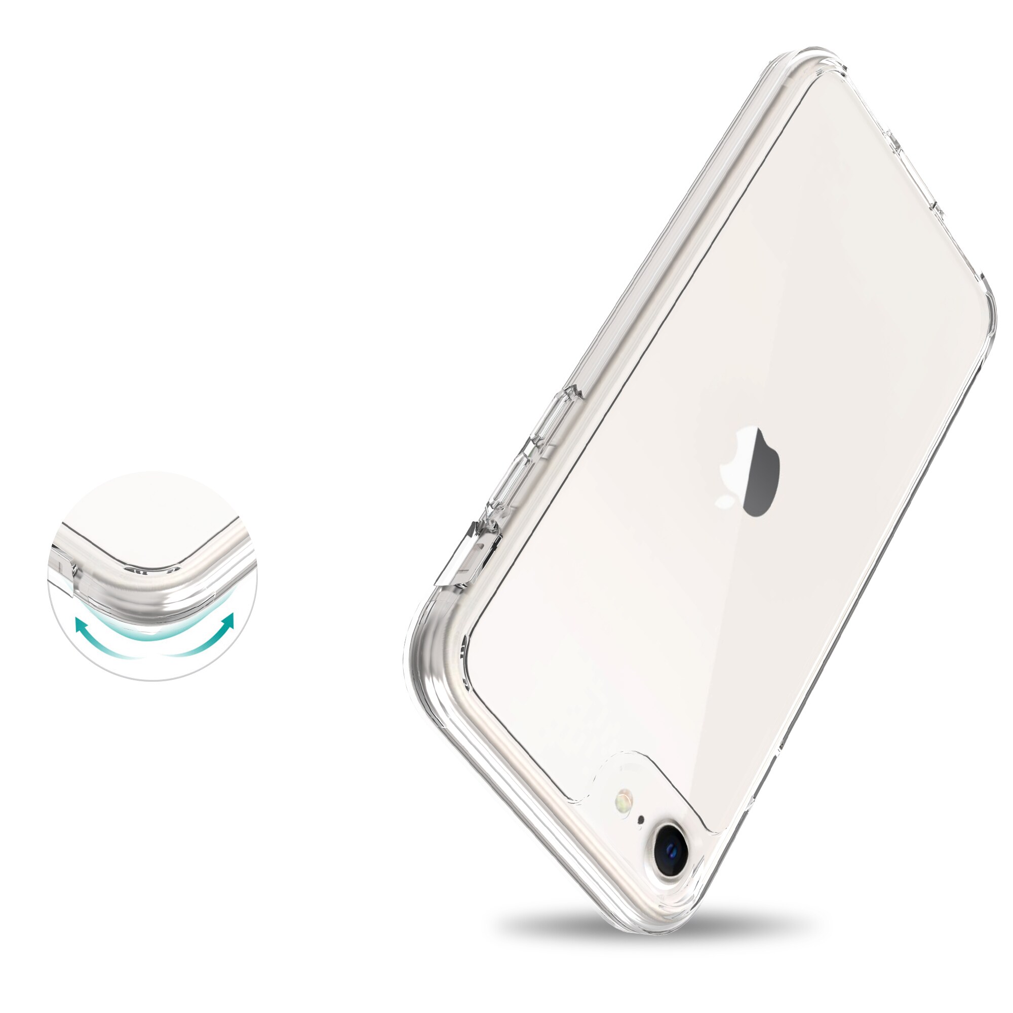 iPhone SE 2022 Crystal Hybrid-cover, Gennemsigtig