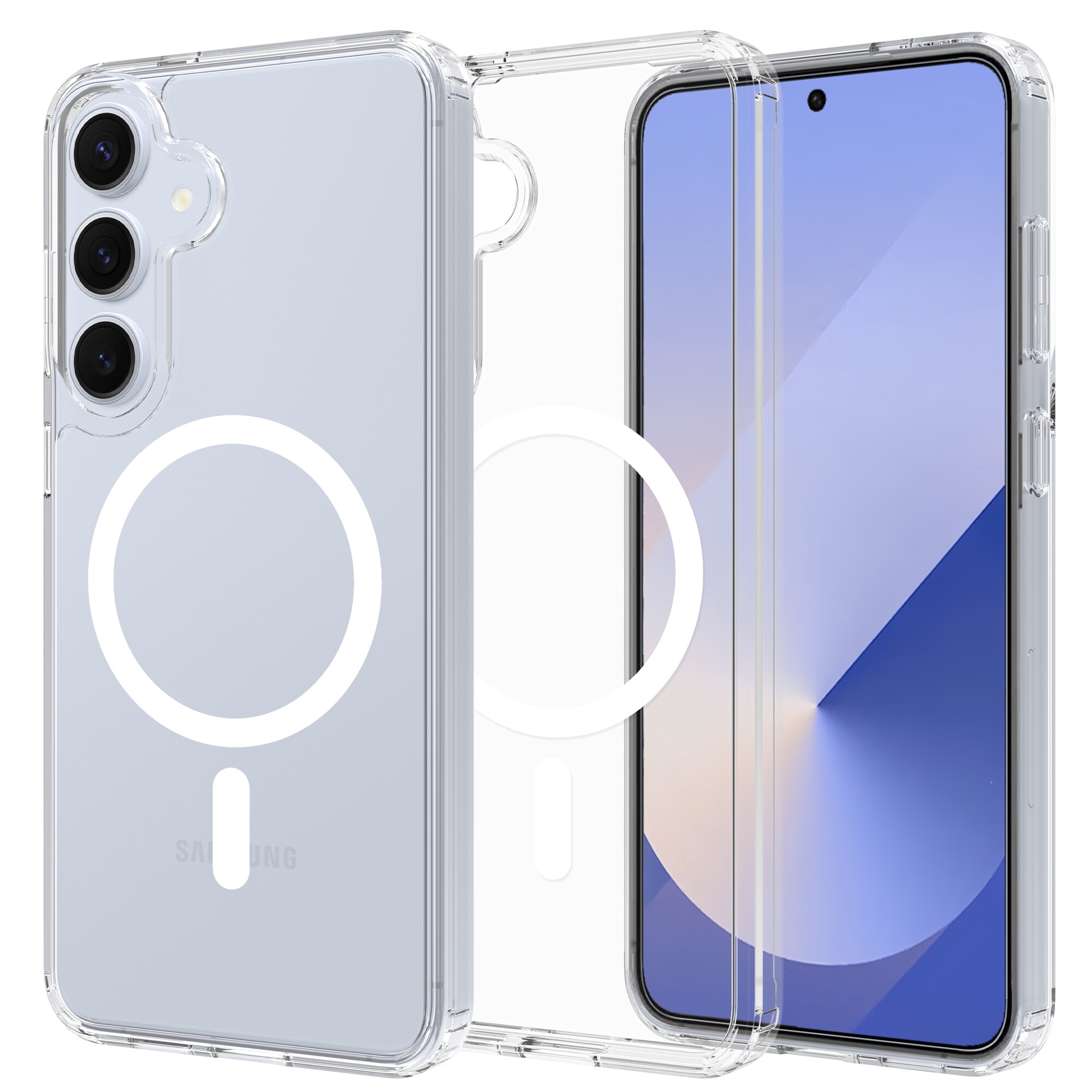 Samsung Galaxy S25 Plus MagSafe Hybrid-cover, Gennemsigtig