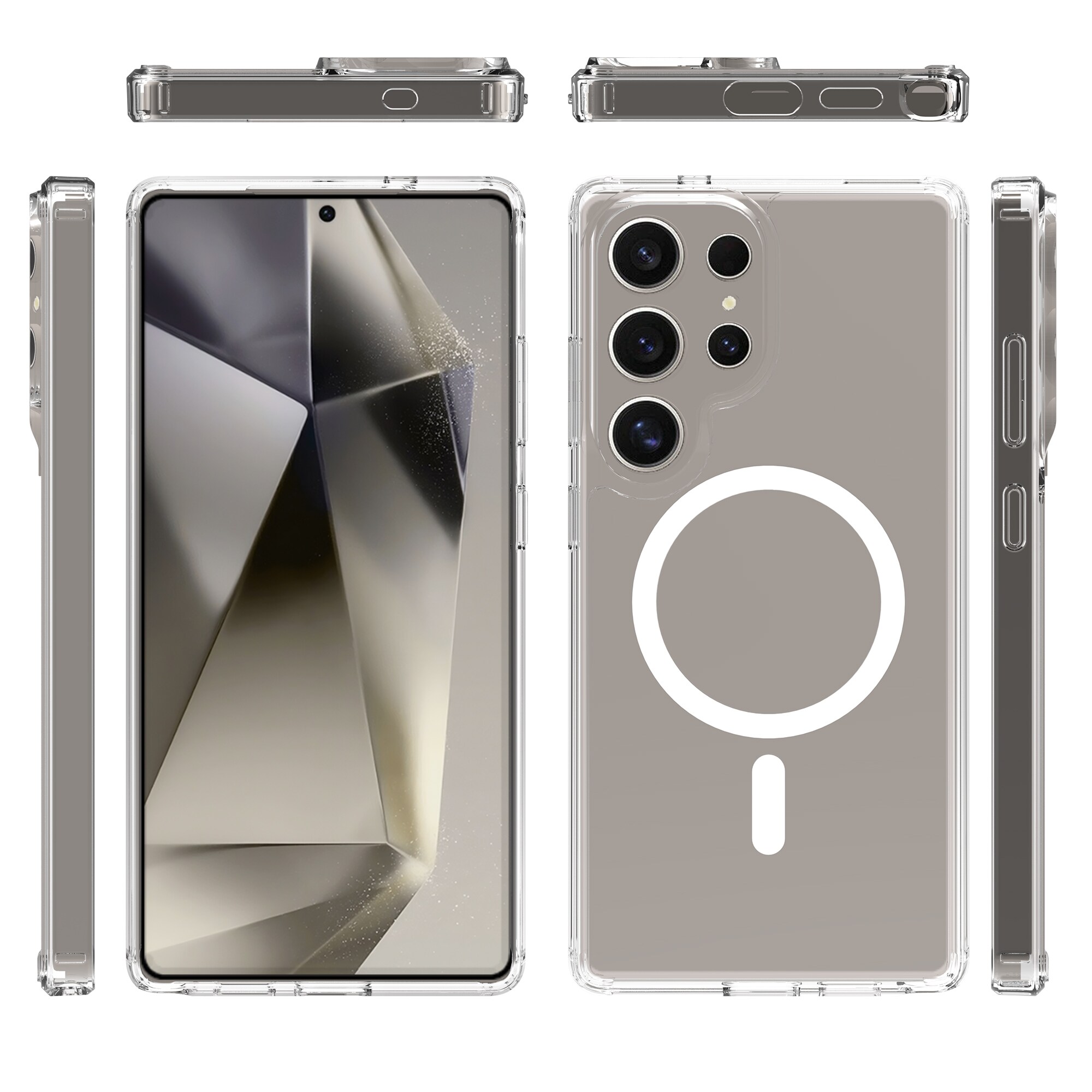 Samsung Galaxy S25 Ultra MagSafe Hybrid-cover, Gennemsigtig