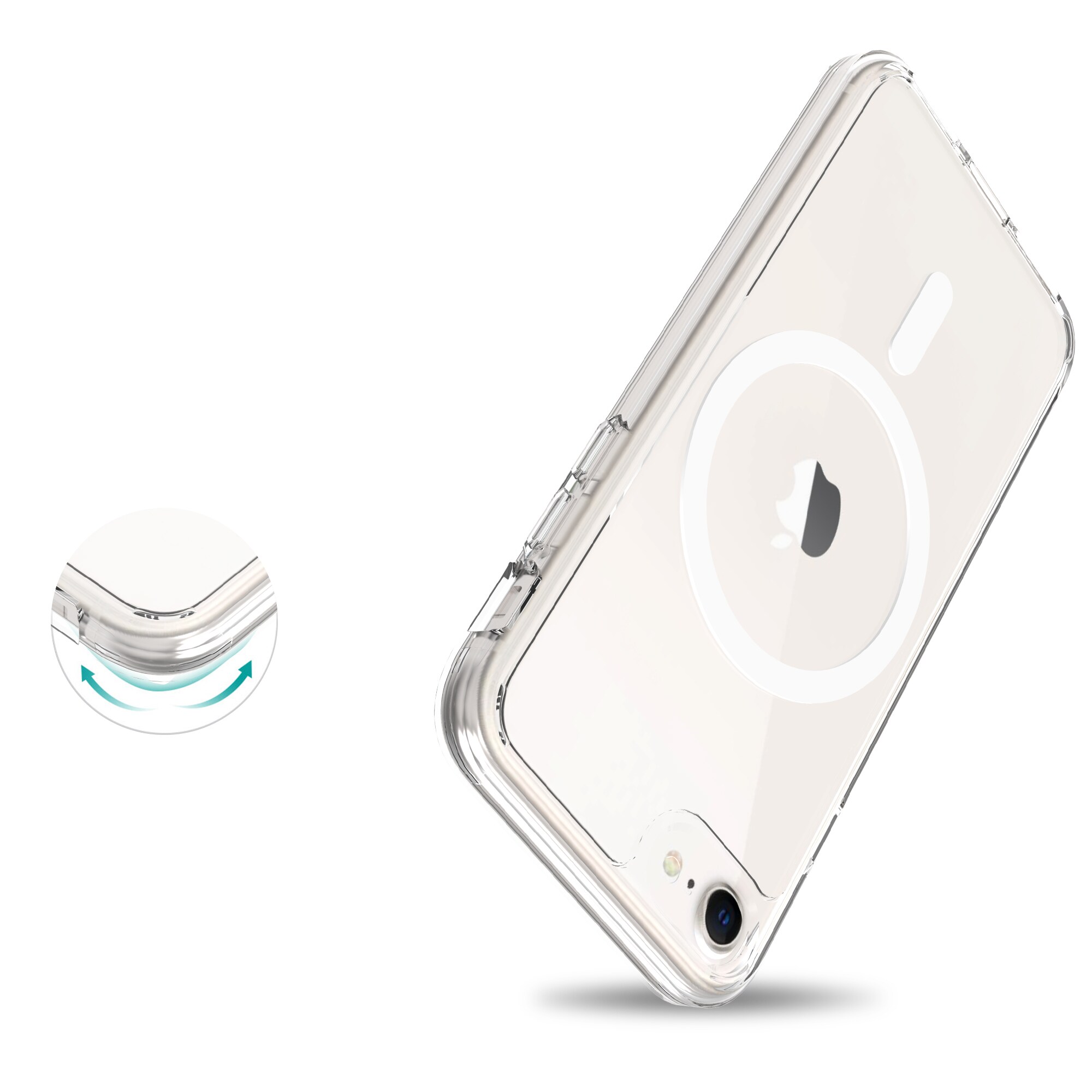 iPhone SE 2022 MagSafe Hybrid-cover, Gennemsigtig