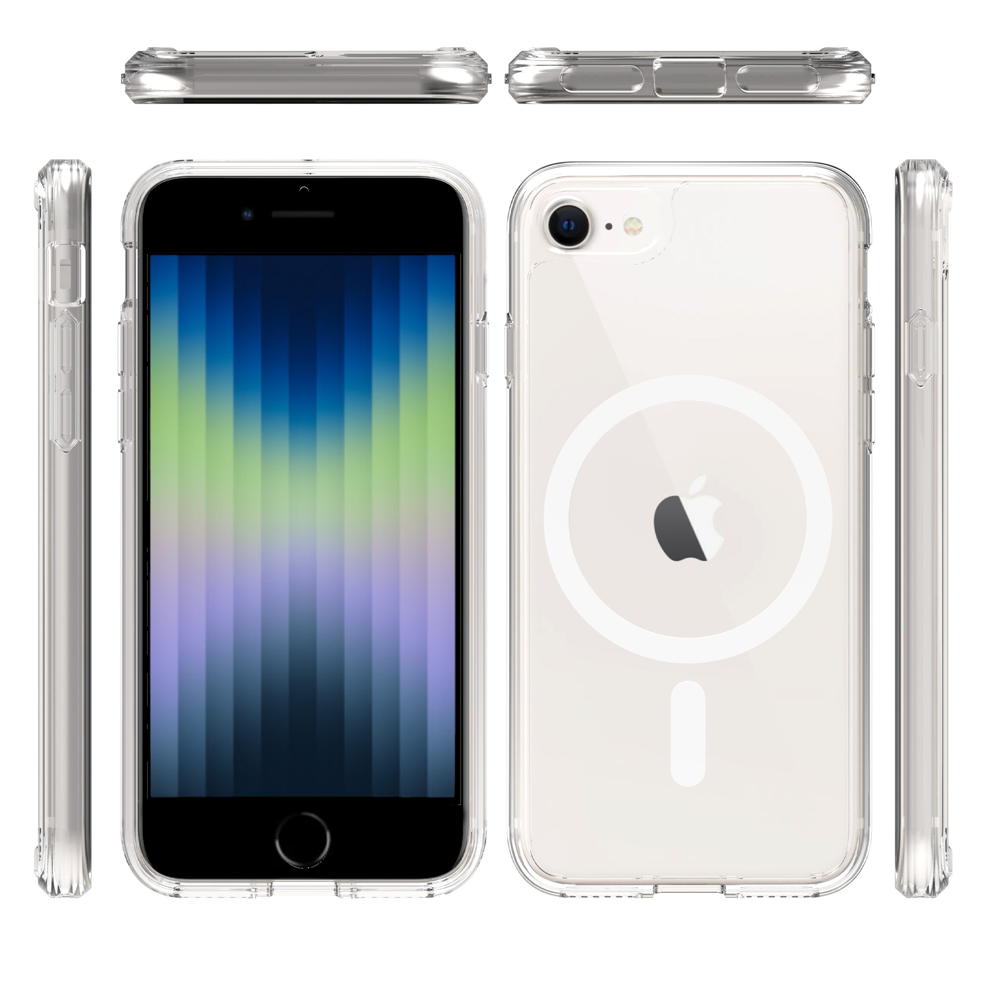 iPhone SE 2022 MagSafe Hybrid-cover, Gennemsigtig
