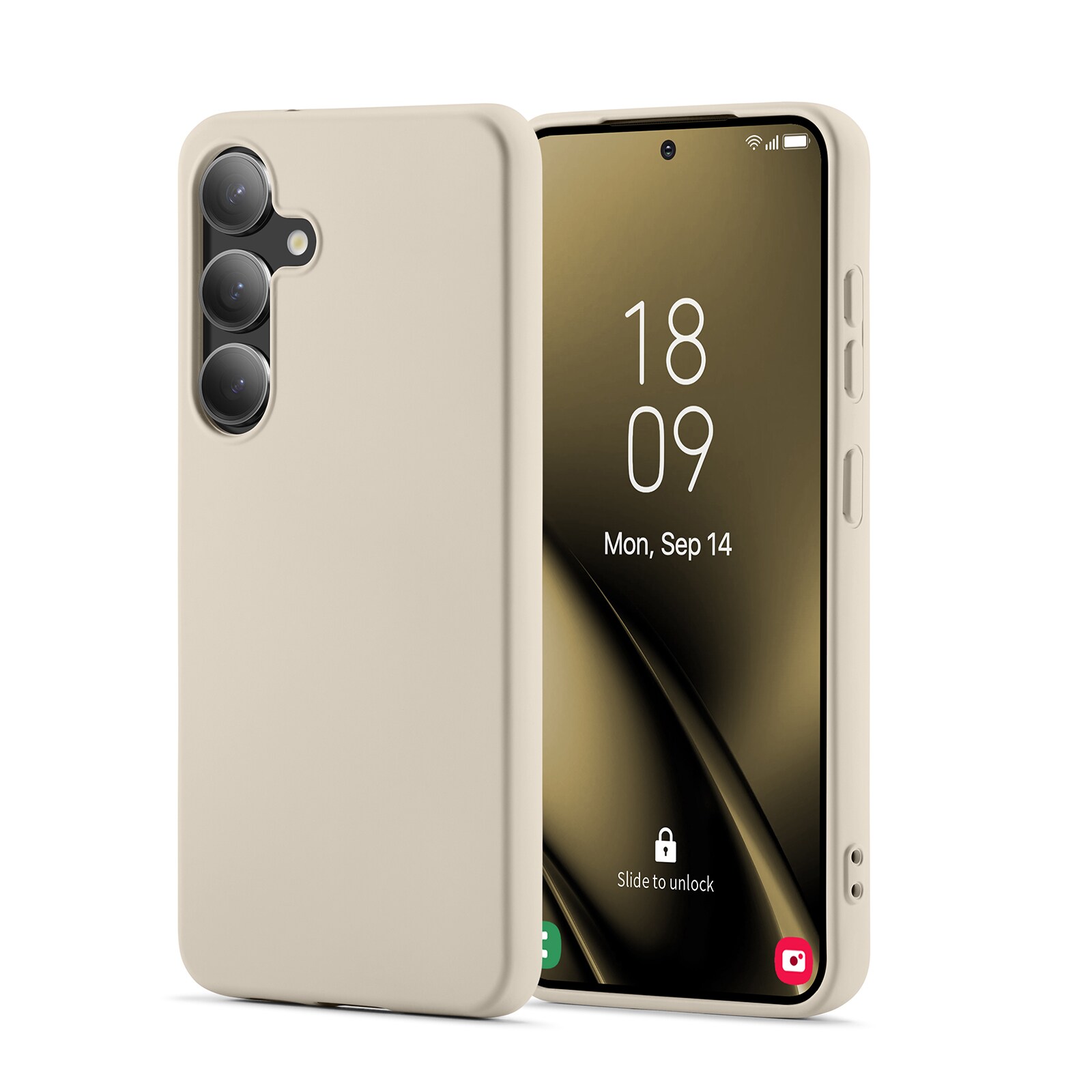 Samsung Galaxy S25 Mobilcover i TPU, Beige