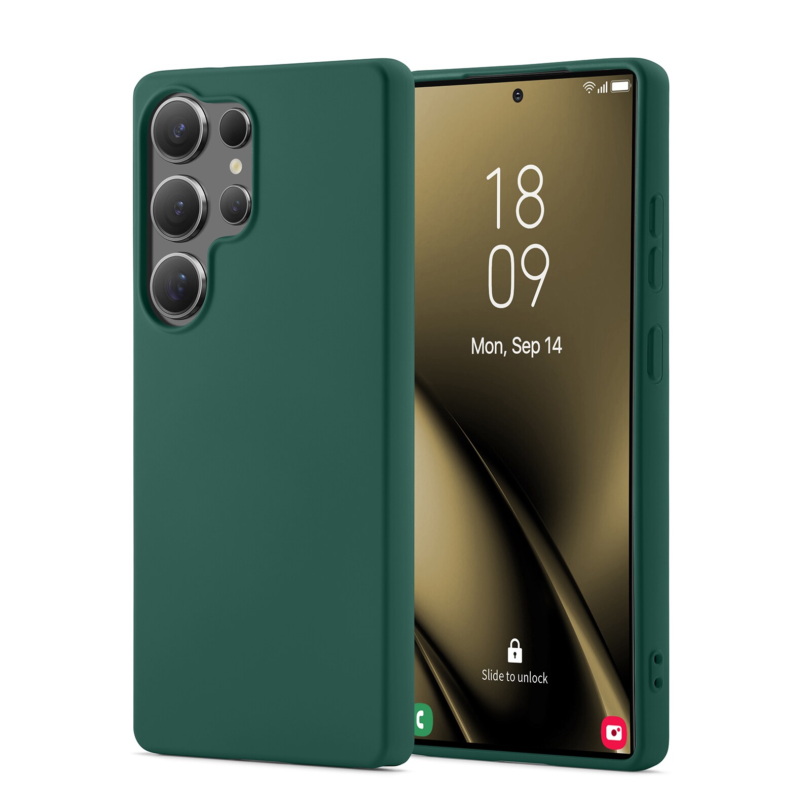 Samsung Galaxy S25 Ultra Mobilcover i TPU, Mørkegrøn