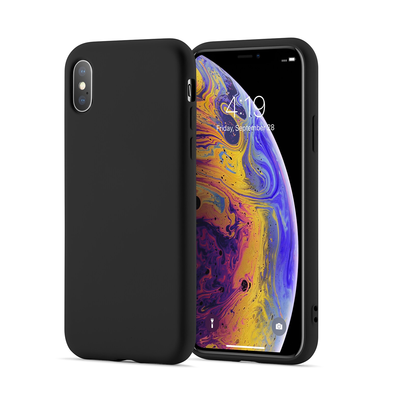 iPhone X/XS Mobilcover i TPU, Sort