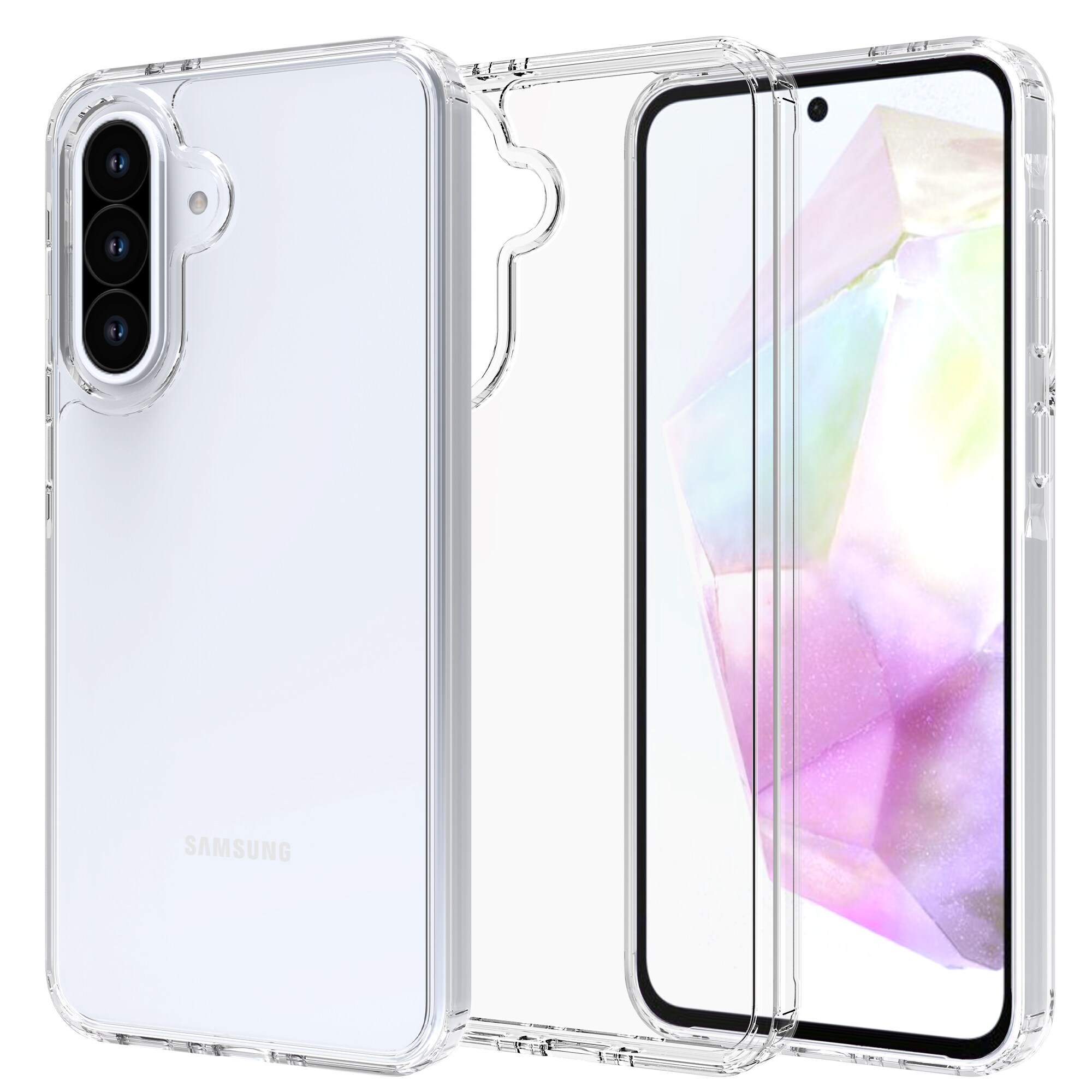 Samsung Galaxy A36 Crystal Hybrid-cover, Gennemsigtig