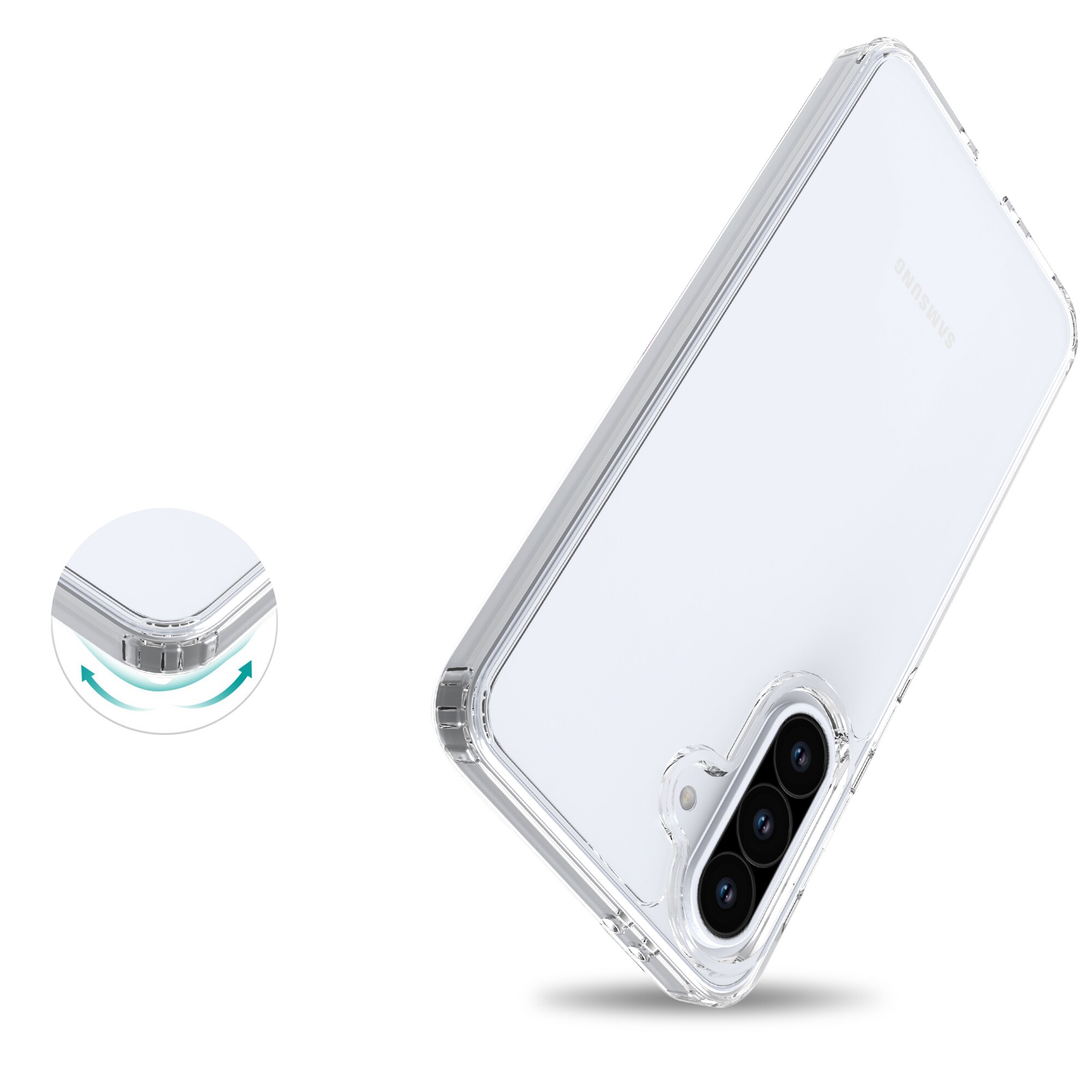 Samsung Galaxy A36 Crystal Hybrid-cover, Gennemsigtig