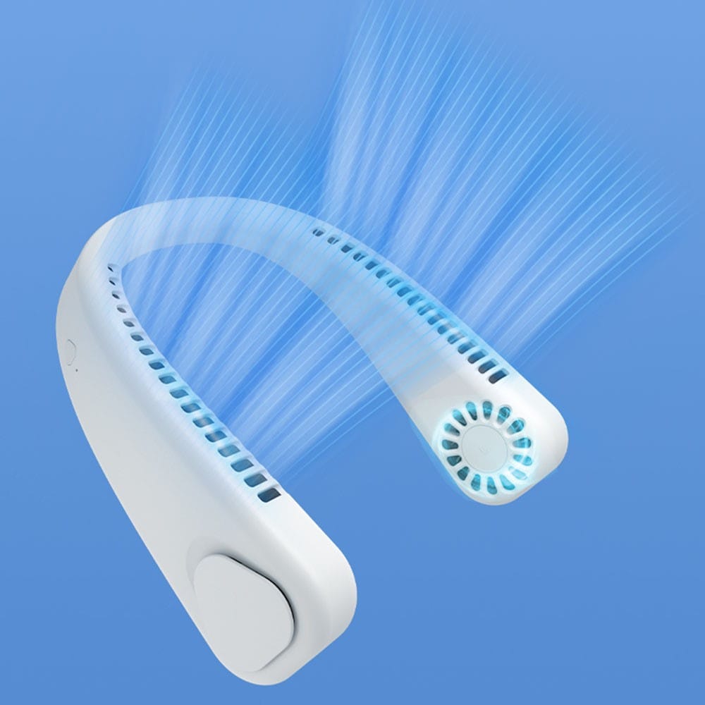 Kølende halsventilator med 3 hastigheder, Hvid