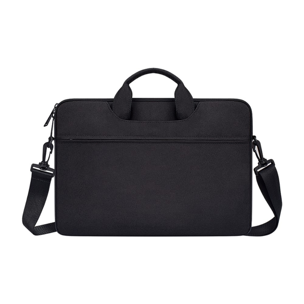 16" laptoptaske med skulderrem, Sort