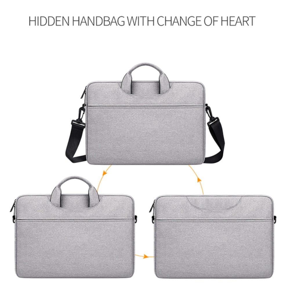 16" laptoptaske med skulderrem, Sort
