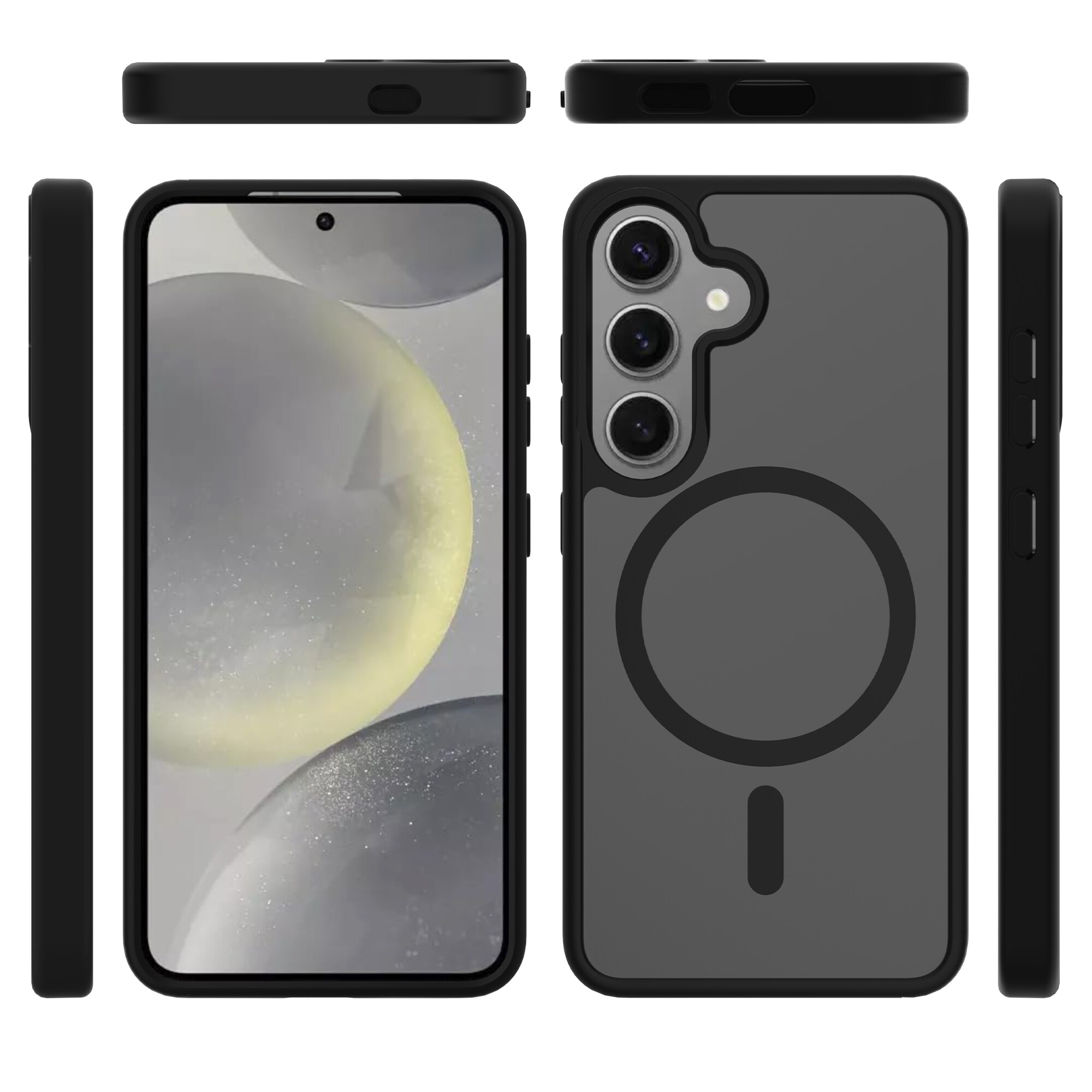 Samsung Galaxy S24 Hybrid-cover magnetisk, Frosted Black