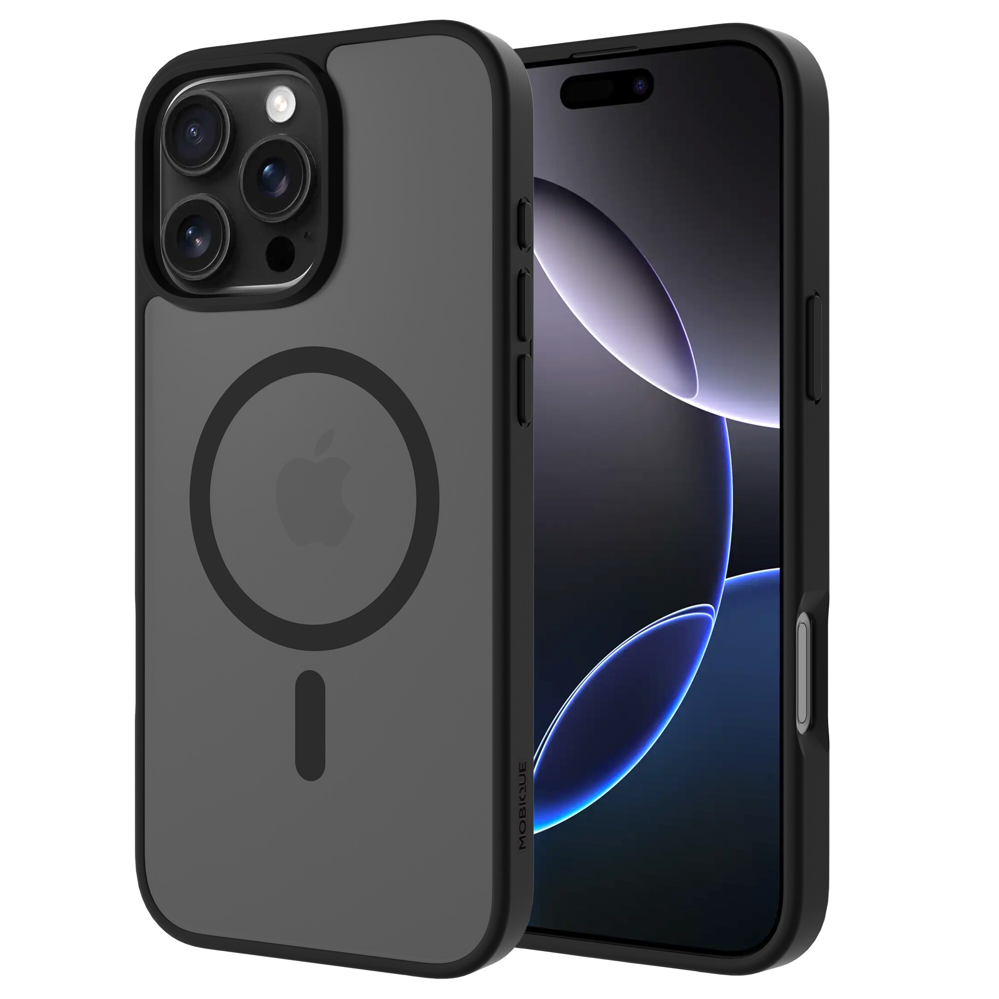 iPhone 16 Pro Max Hybrid-cover magnetisk, Frosted Black