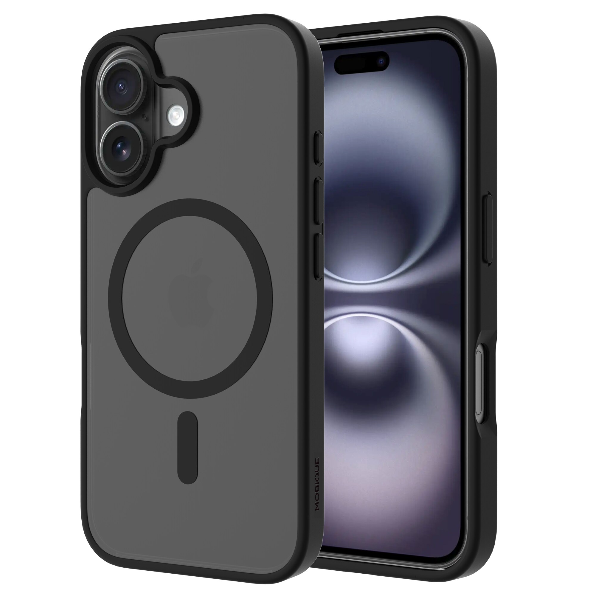 iPhone 16 Hybrid-cover magnetisk, Frosted Black