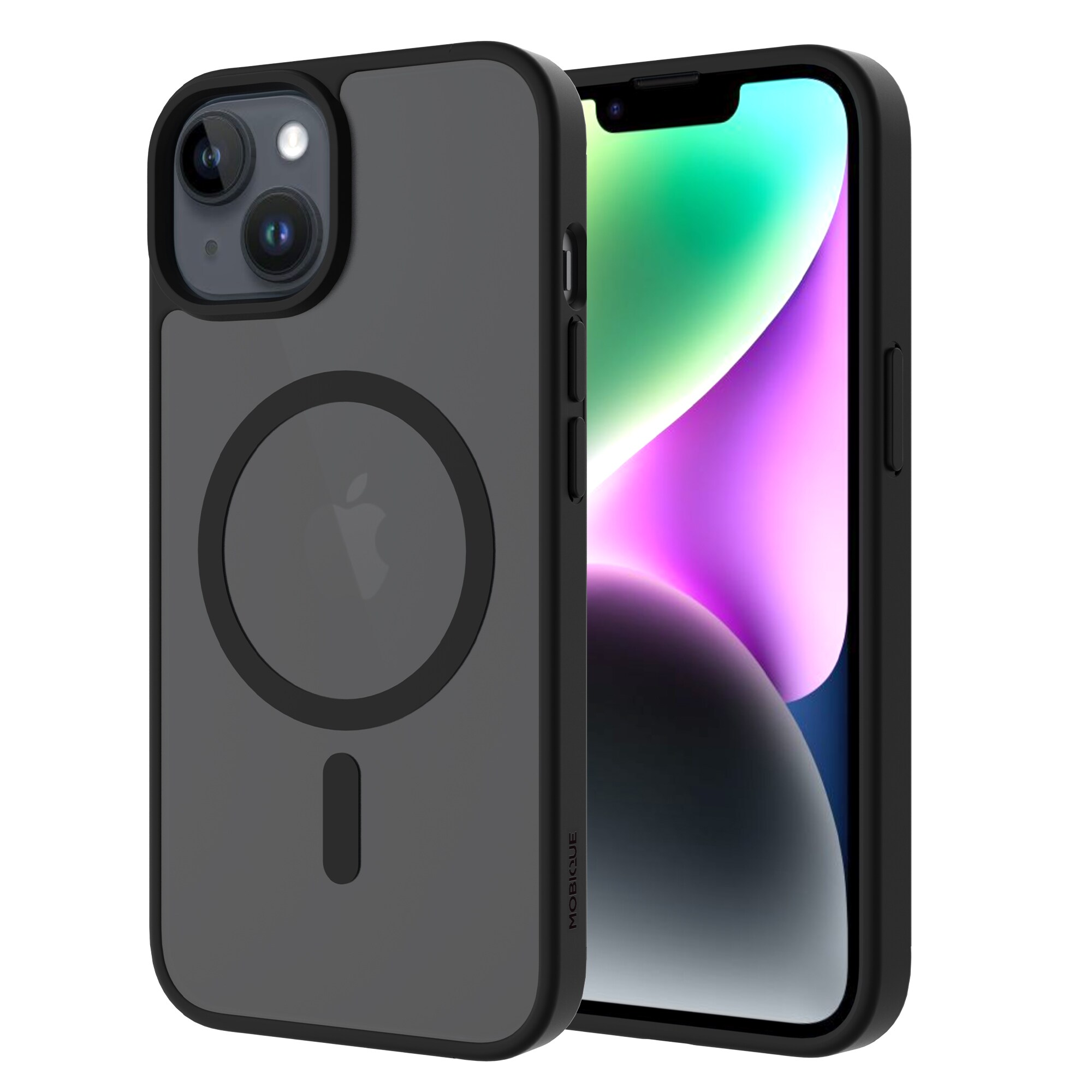 iPhone 13 Hybrid-cover magnetisk, Frosted Black