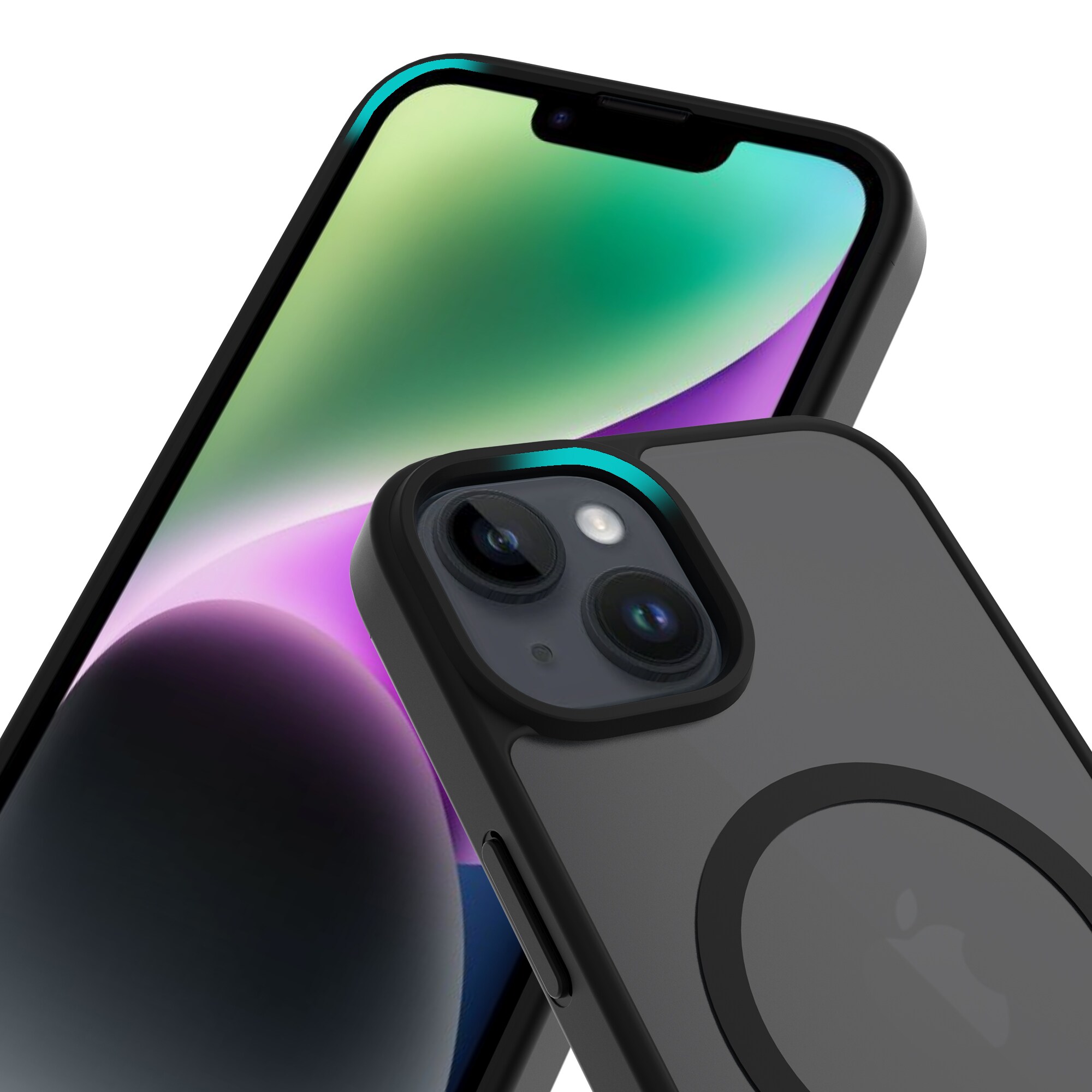 iPhone 13 Hybrid-cover magnetisk, Frosted Black