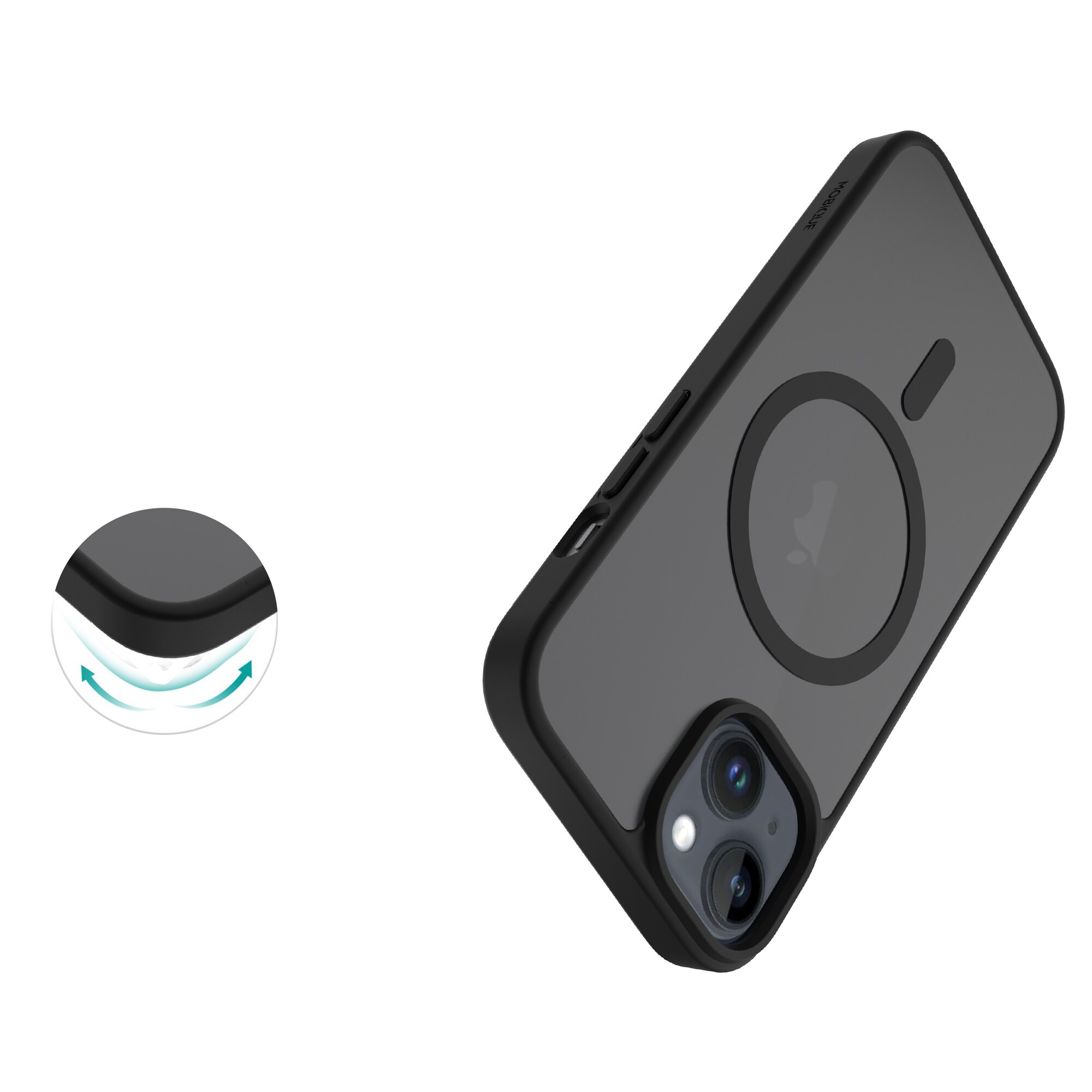 iPhone 13 Hybrid-cover magnetisk, Frosted Black