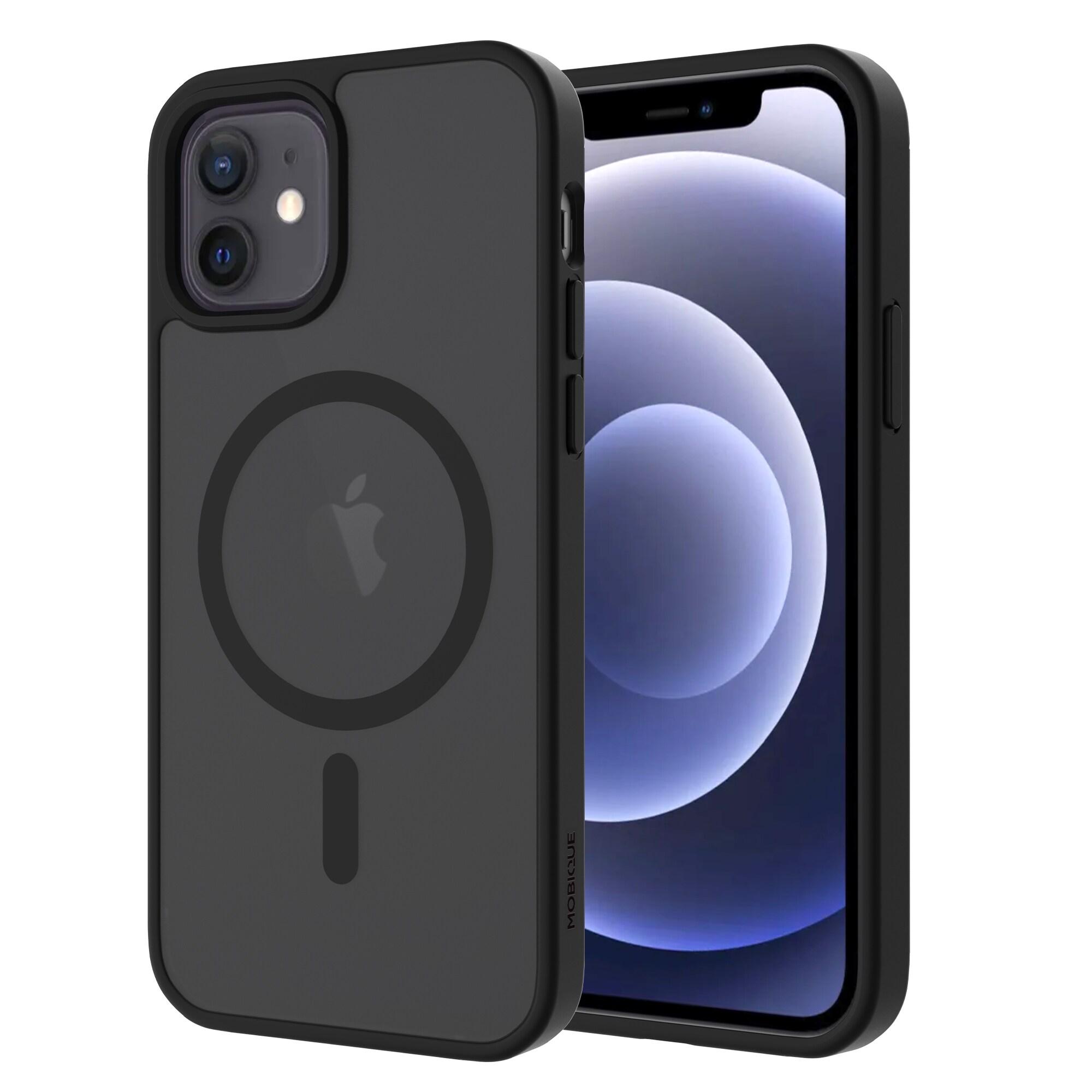 iPhone 12/iPhone 12 Pro Hybrid-cover magnetisk, Frosted Black