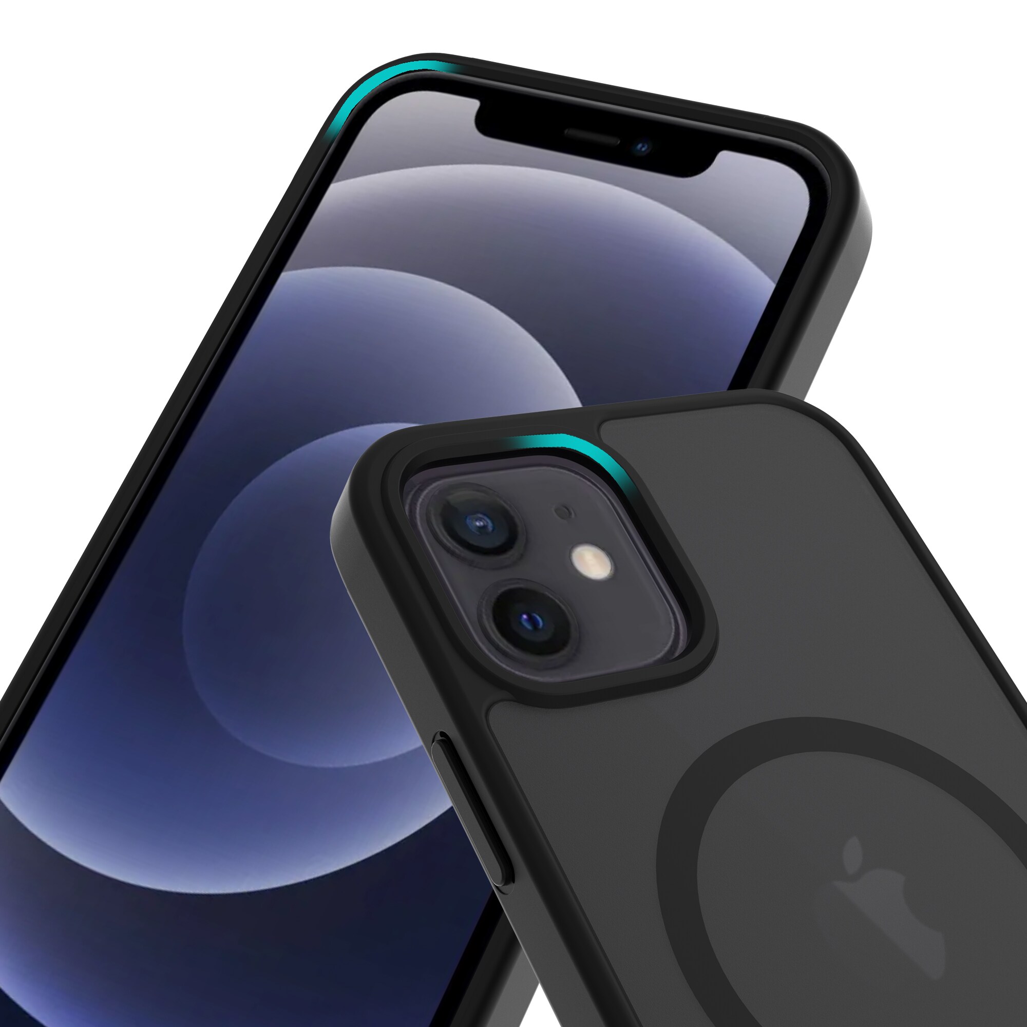iPhone 12/iPhone 12 Pro Hybrid-cover magnetisk, Frosted Black