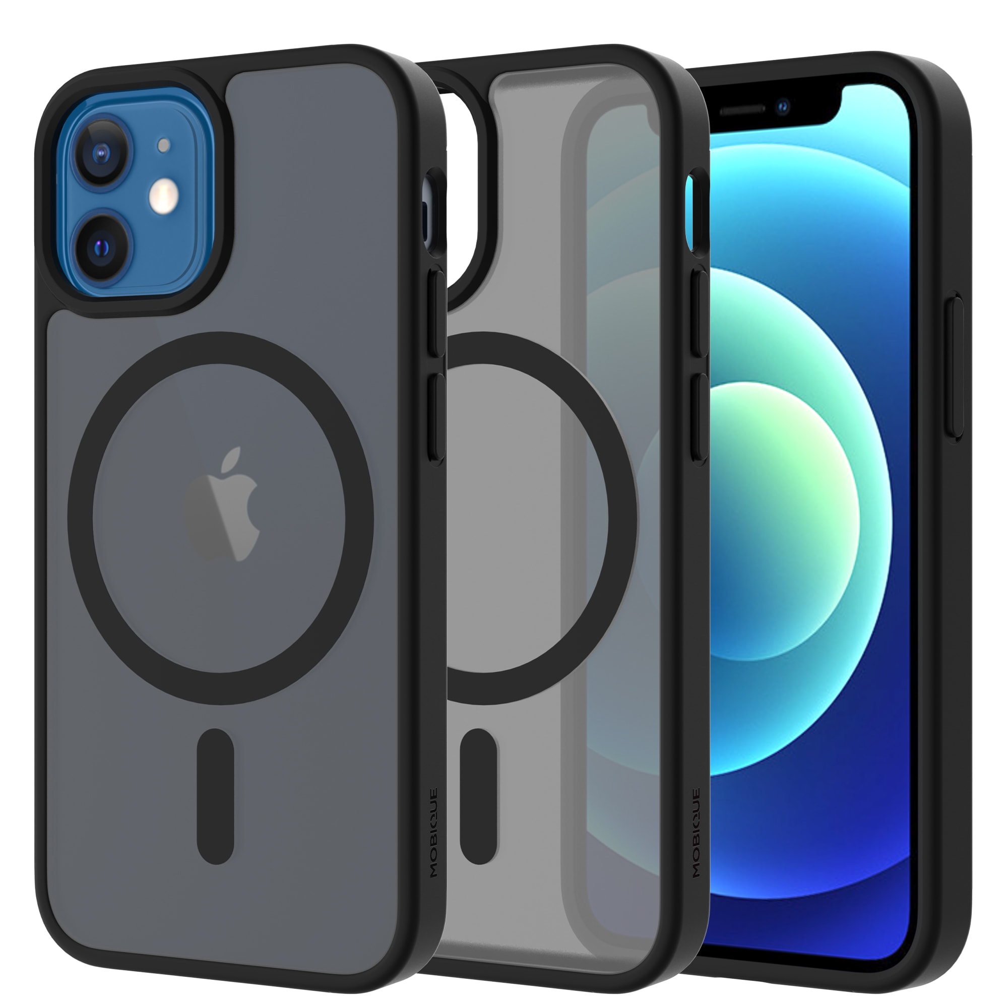iPhone 13 Mini Hybrid-cover magnetisk, Frosted Black