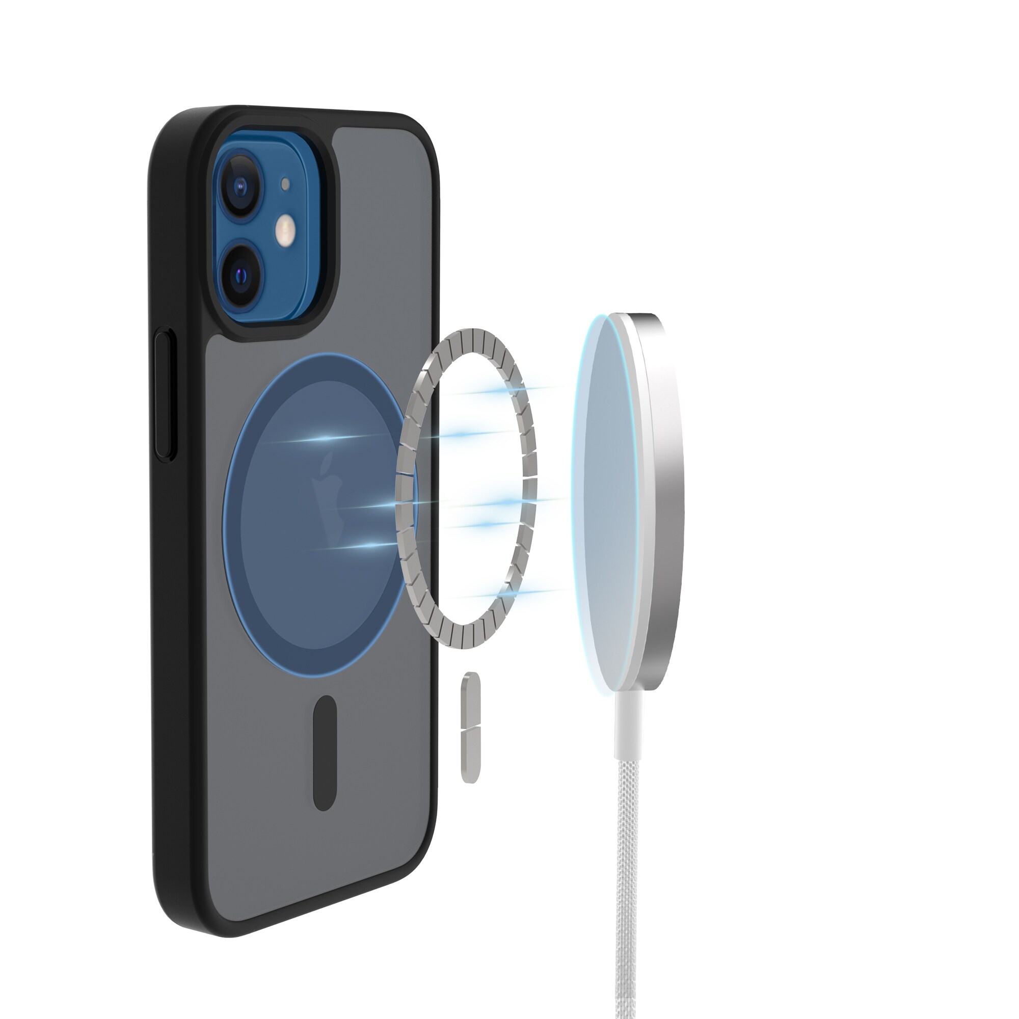 iPhone 13 Mini Hybrid-cover magnetisk, Frosted Black