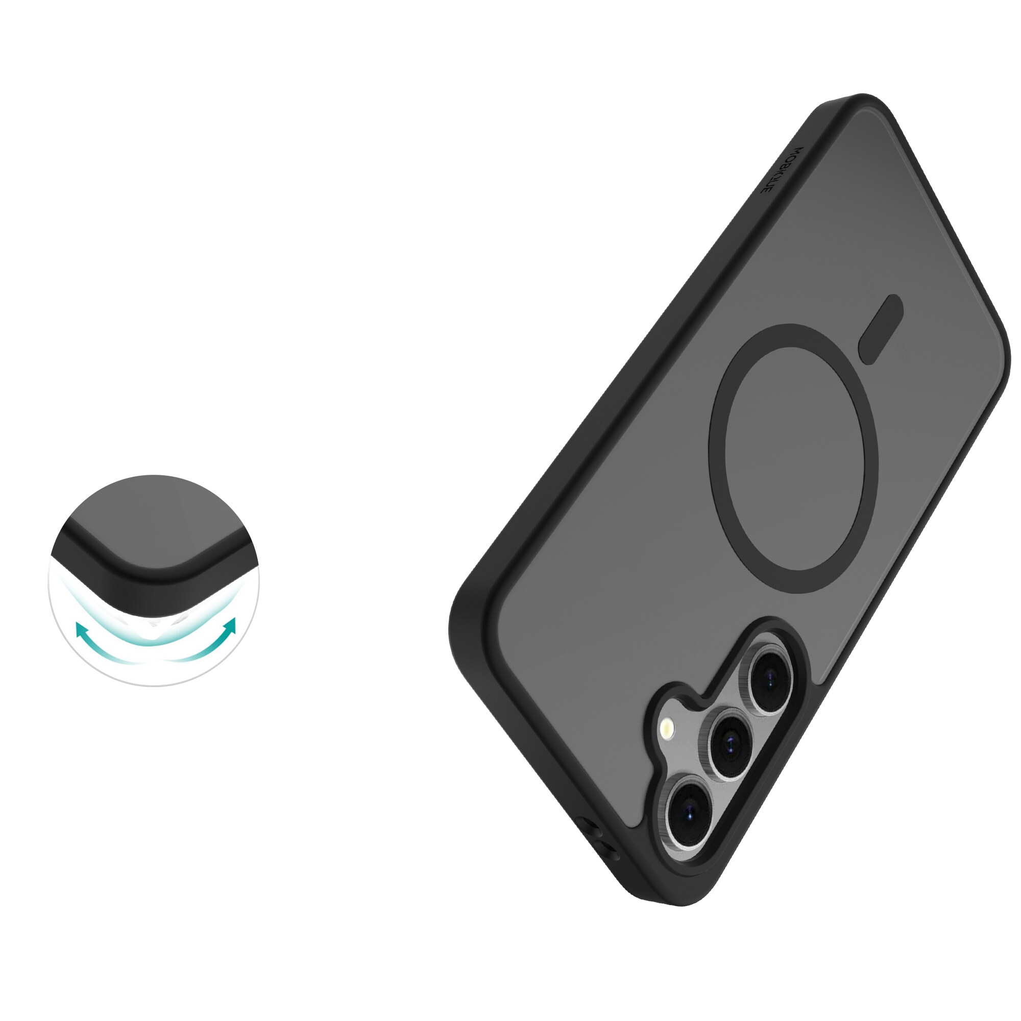 Samsung Galaxy S24 FE Hybrid-cover magnetisk, Frosted Black