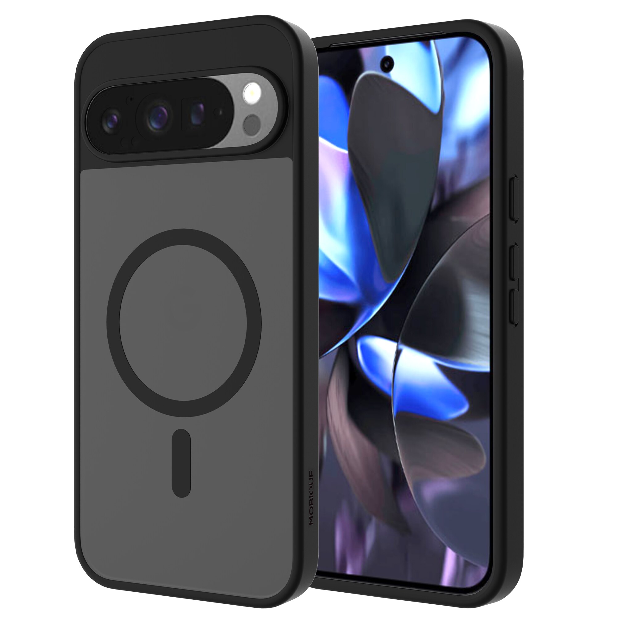 Google Pixel 9 Pro XL Hybrid-cover magnetisk, Frosted Black