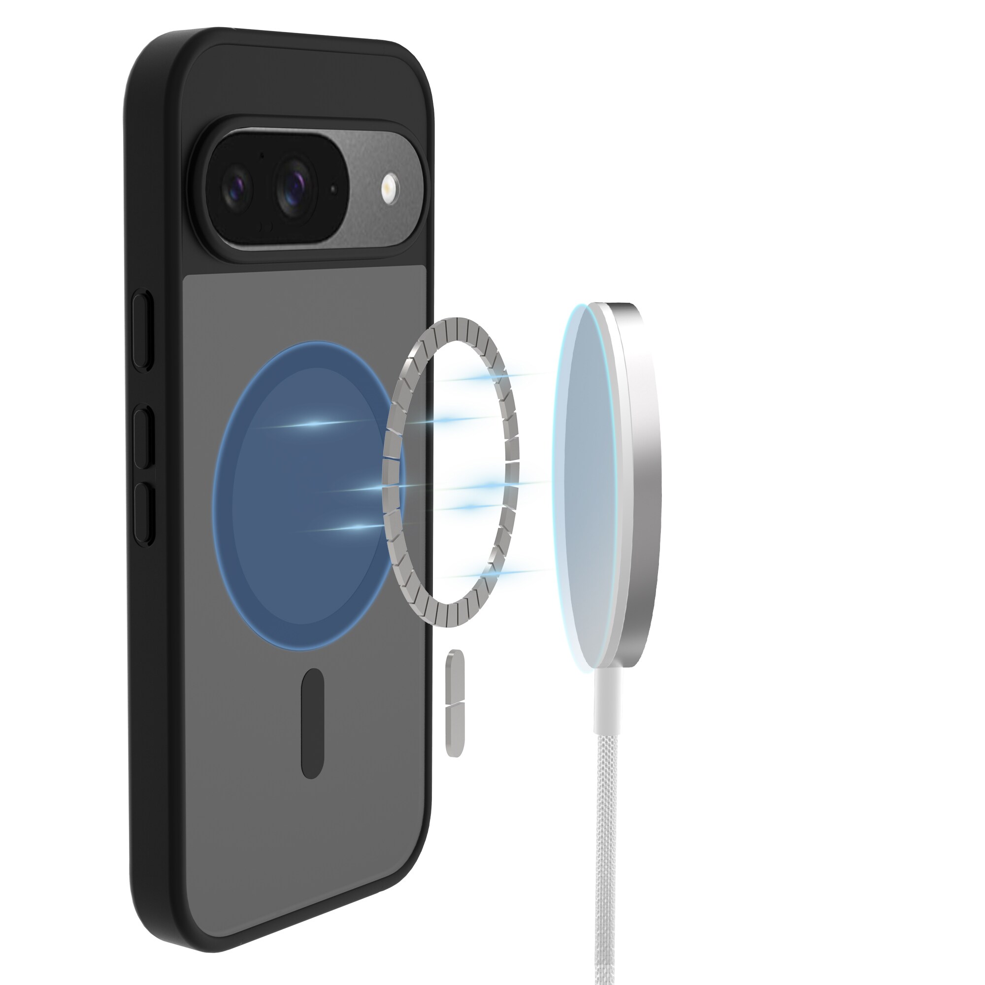 Google Pixel 10 Pro XL Hybrid-cover magnetisk, Frosted Black
