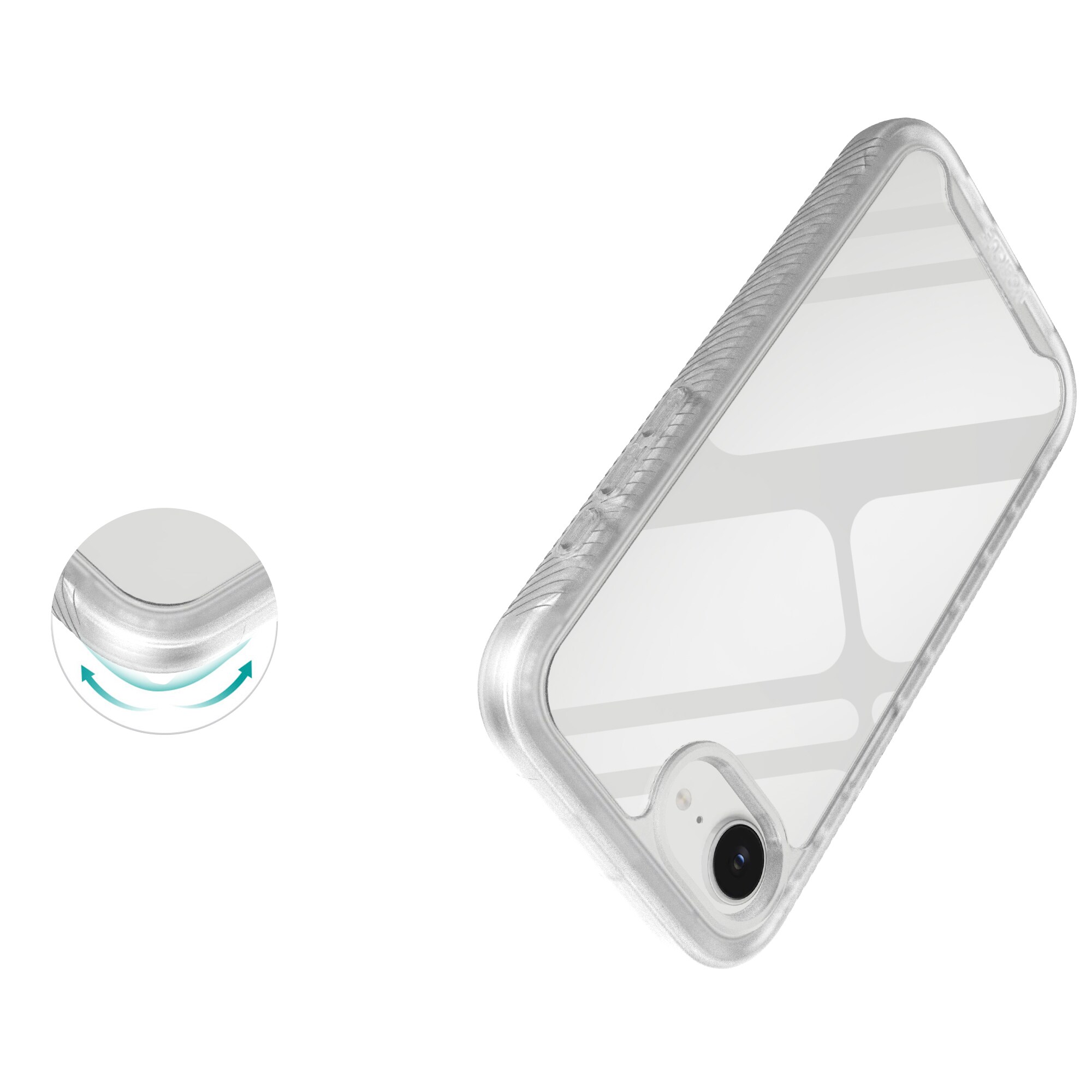 iPhone 16e Mobilcover Full Protection, Gennemsigtig