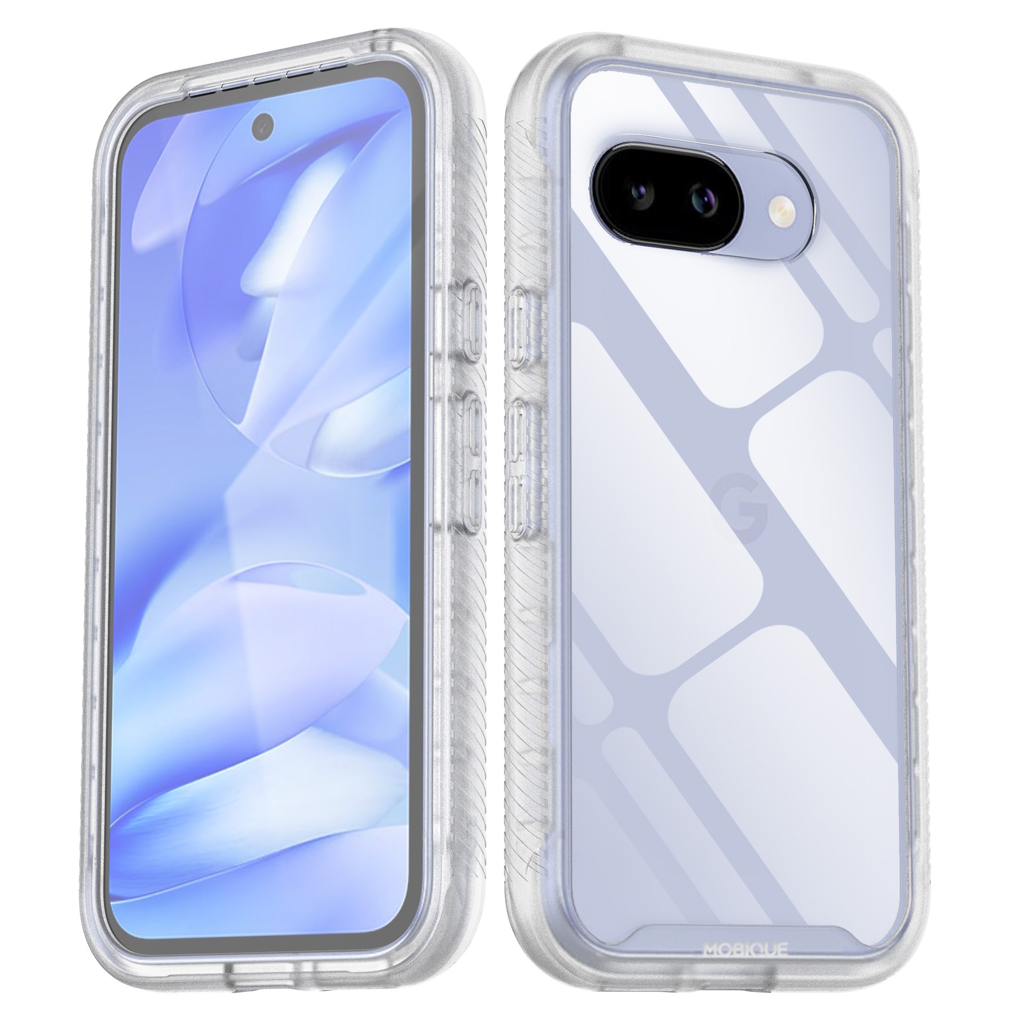 Google Pixel 9a Mobilcover Full Protection, Gennemsigtig