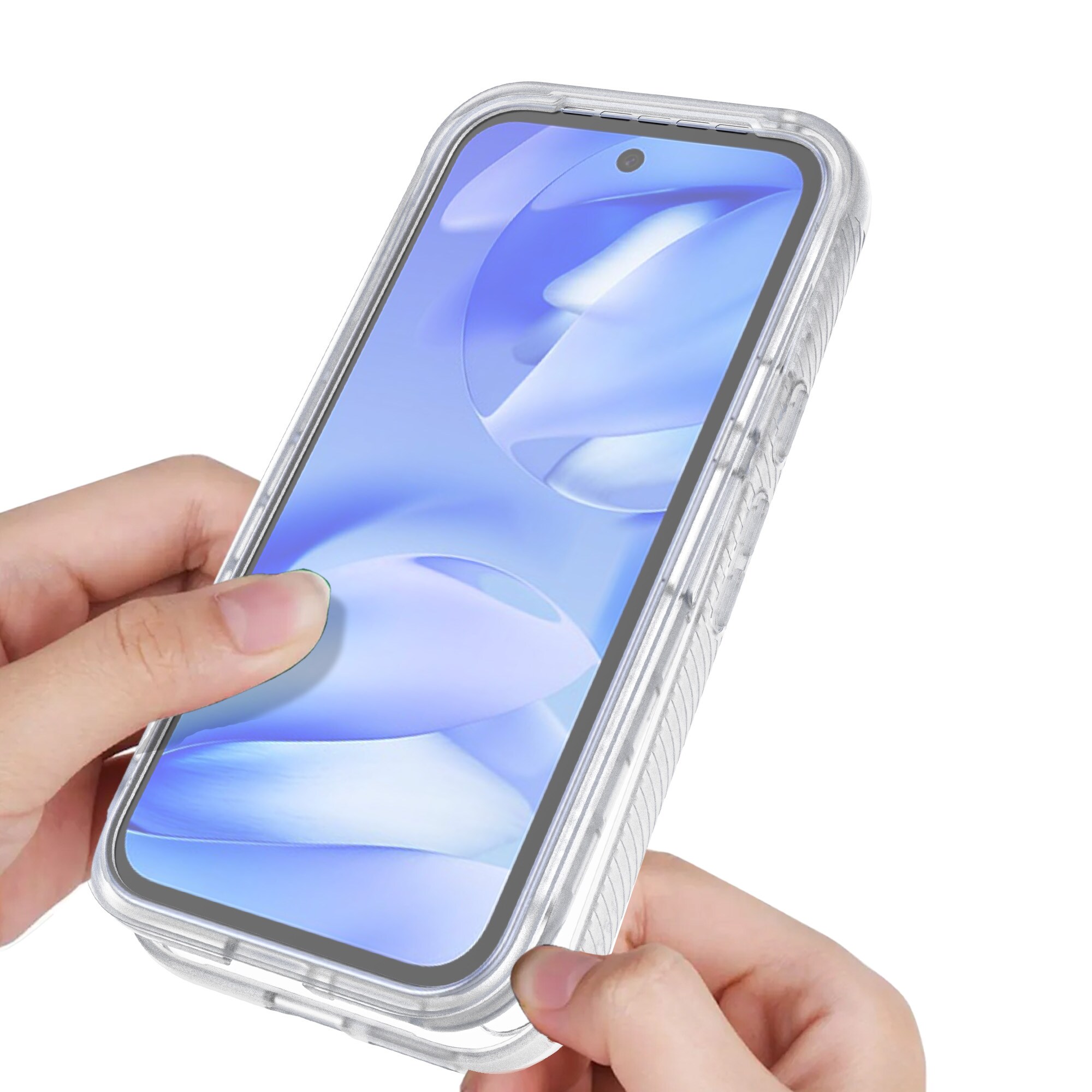 Google Pixel 9a Mobilcover Full Protection, Gennemsigtig