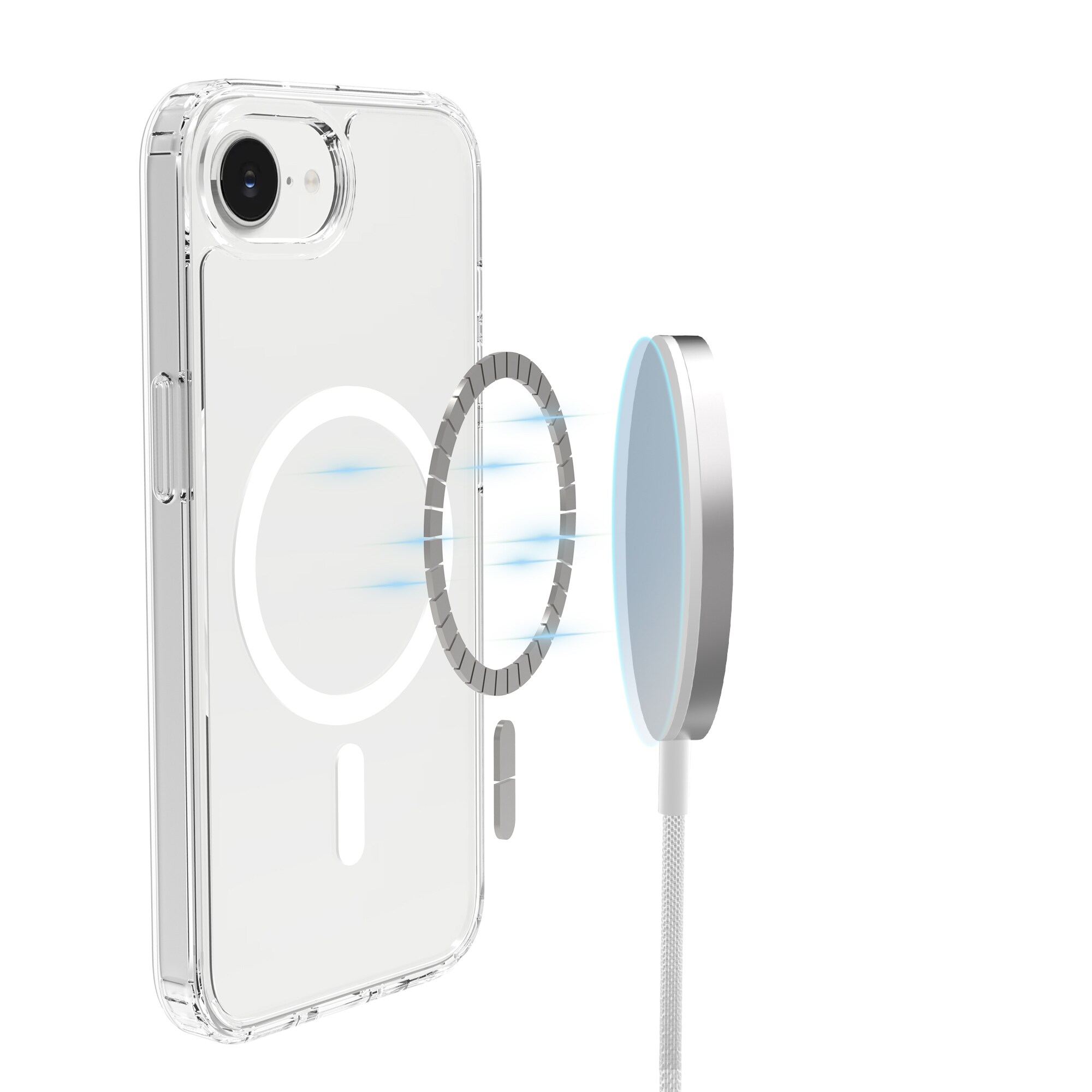 iPhone 16e MagSafe Hybrid-cover, Gennemsigtig