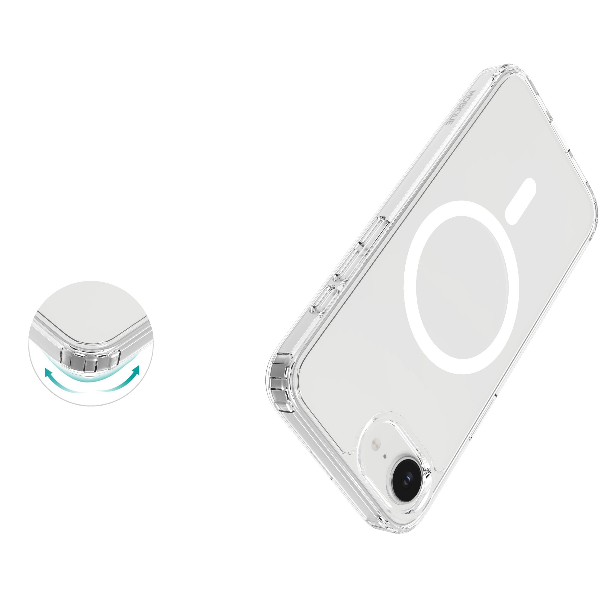 iPhone 16e MagSafe Hybrid-cover, Gennemsigtig