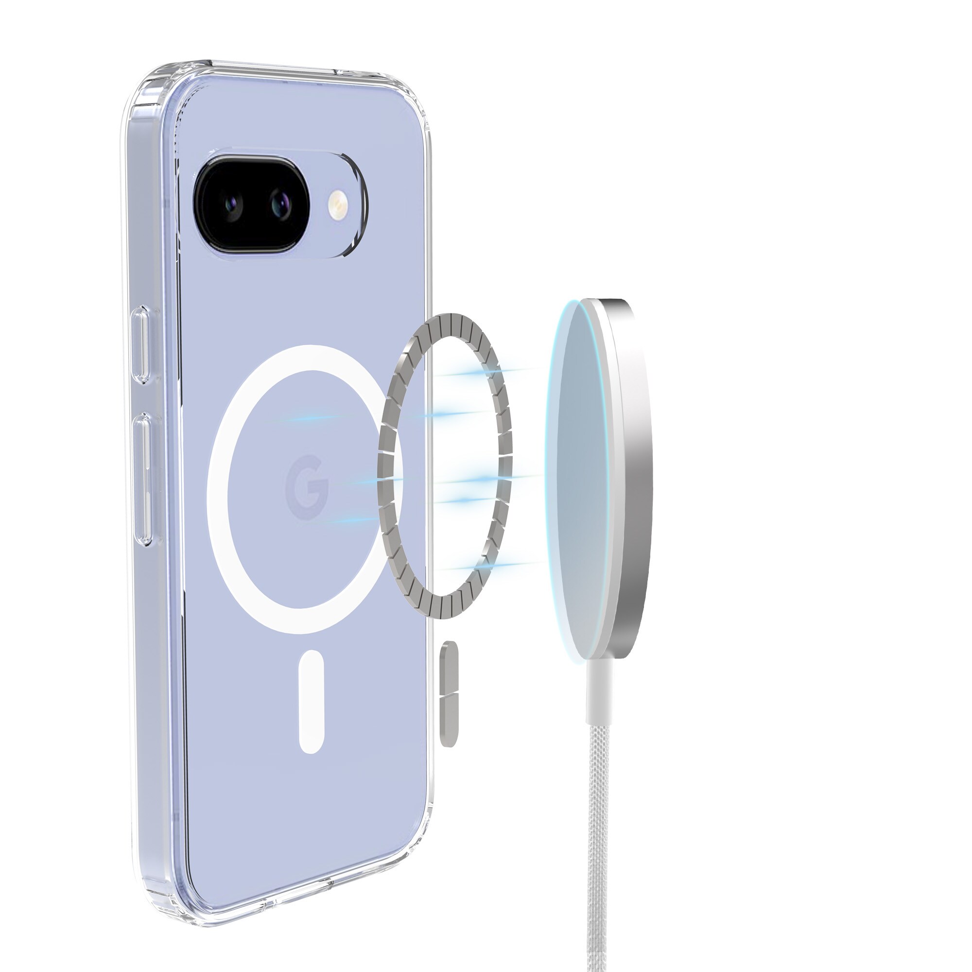 Google Pixel 9a MagSafe Hybrid-cover, Gennemsigtig