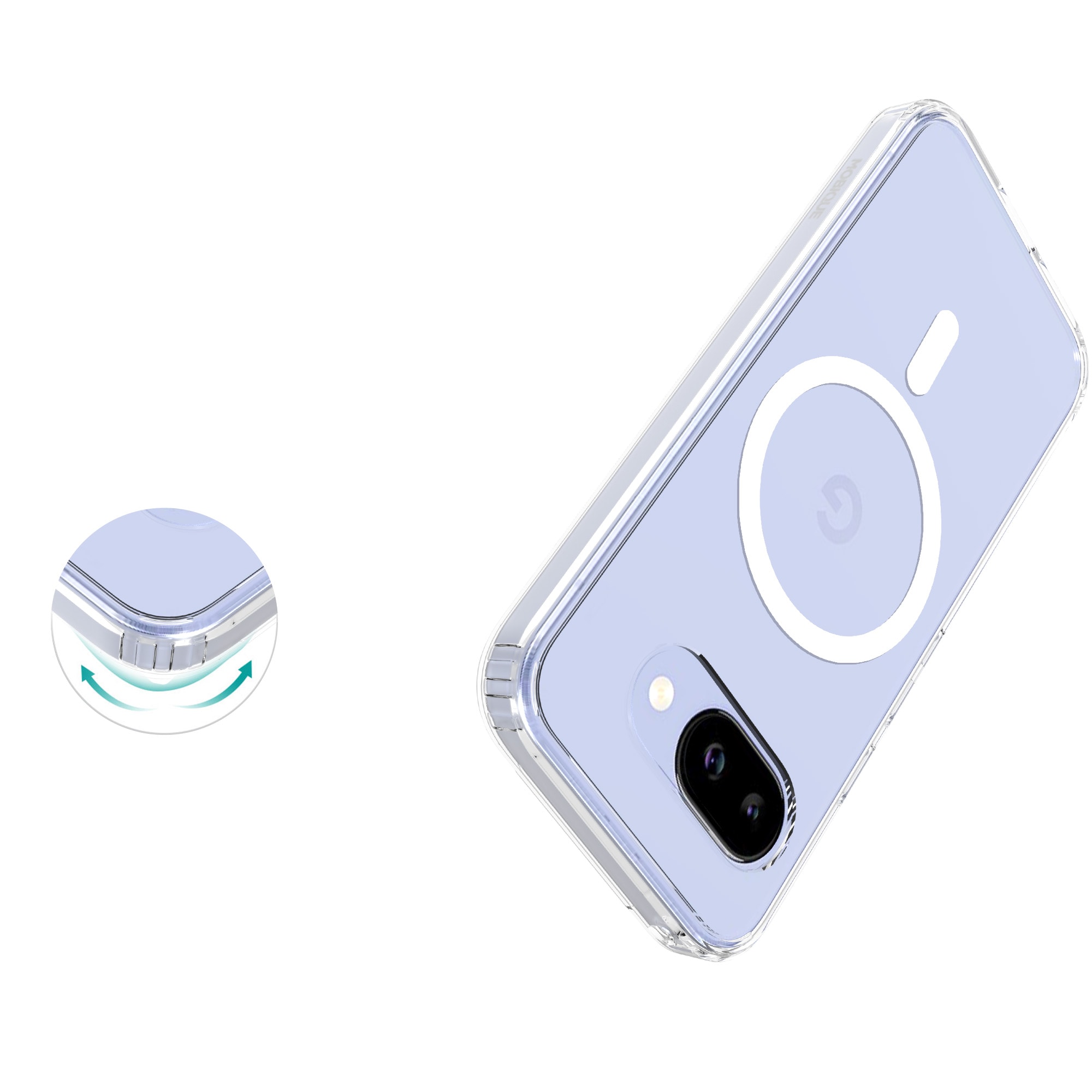 Google Pixel 9a MagSafe Hybrid-cover, Gennemsigtig
