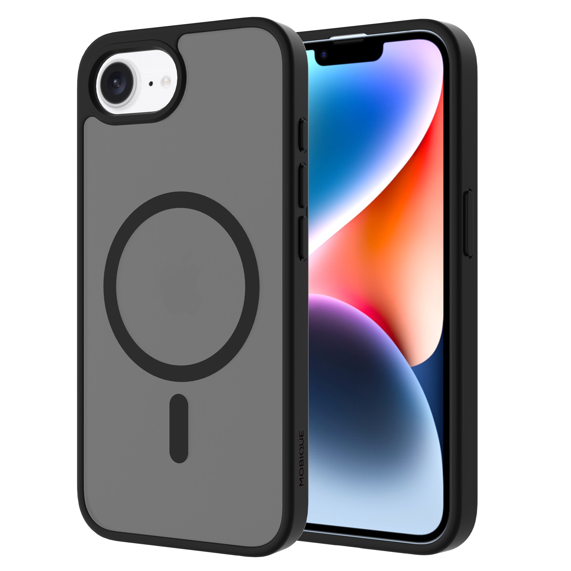 iPhone 16e Hybrid-cover magnetisk, Frosted Black