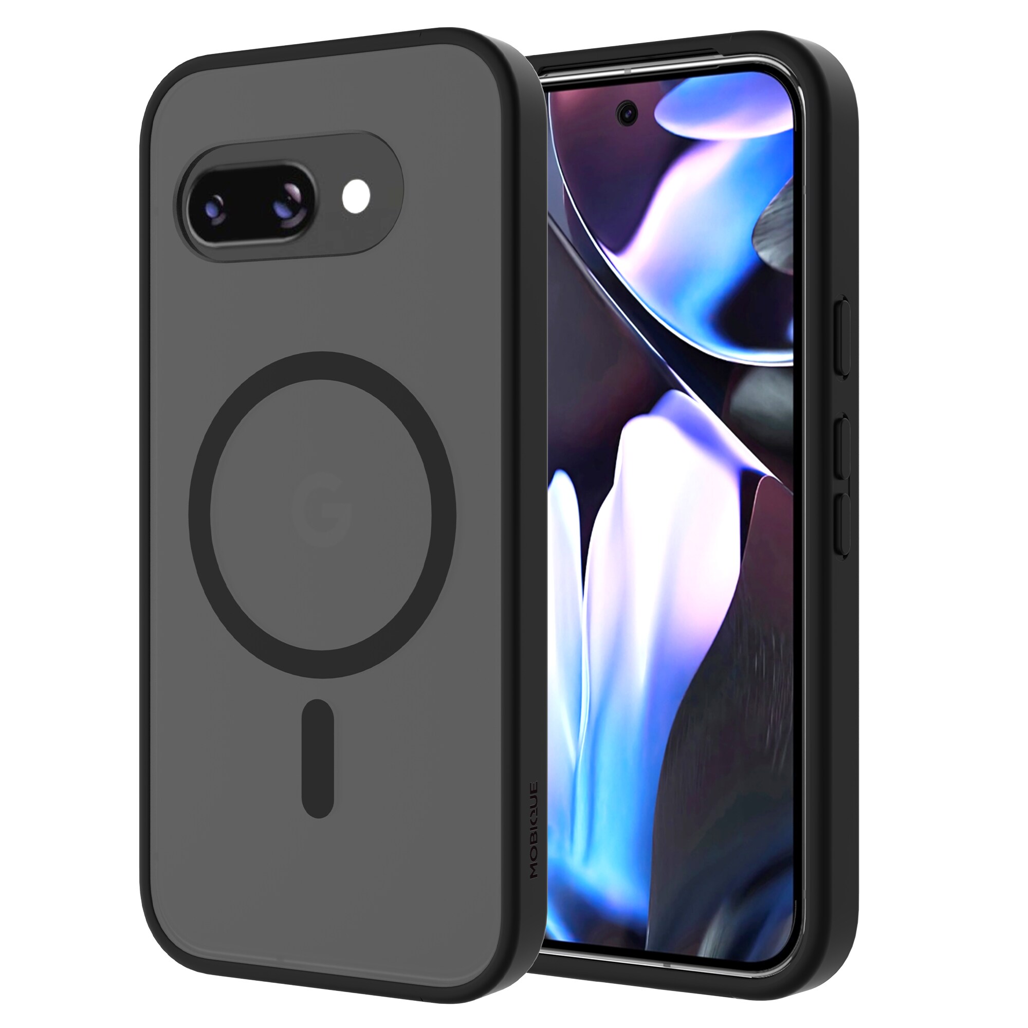 Google Pixel 9a Hybrid-cover magnetisk, Frosted Black