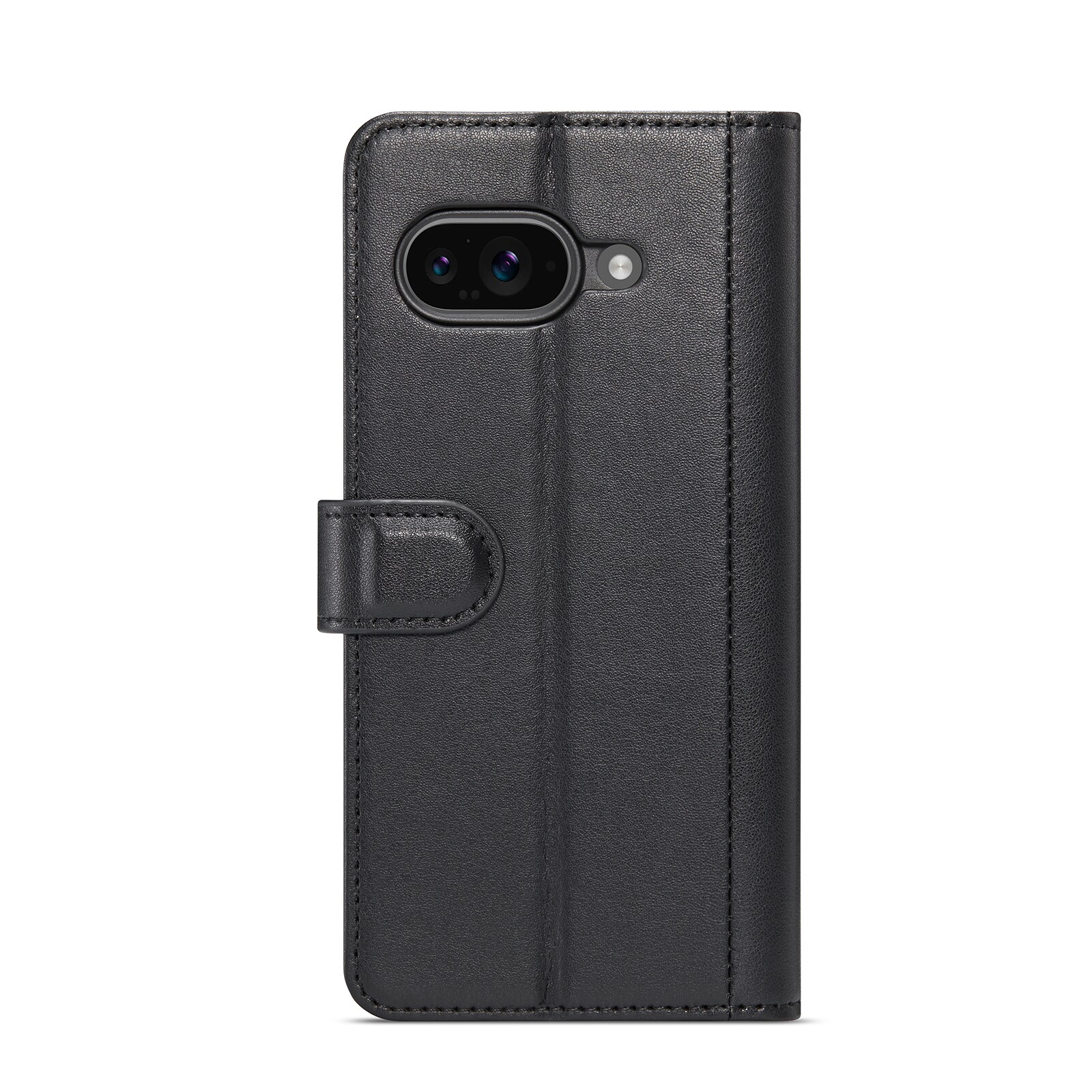Google Pixel 9a Pungetui i ægte læder, Sort