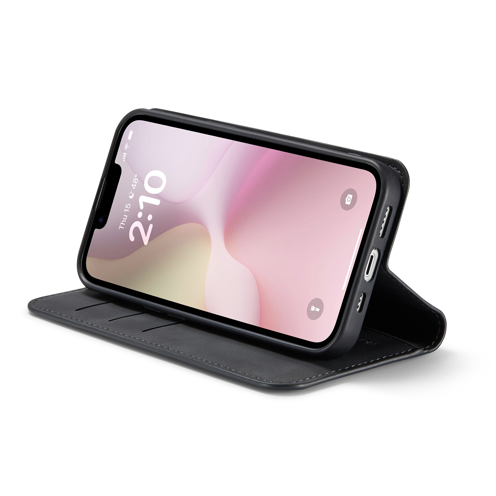 iPhone 16e Slankt etui med kortholder, Sort