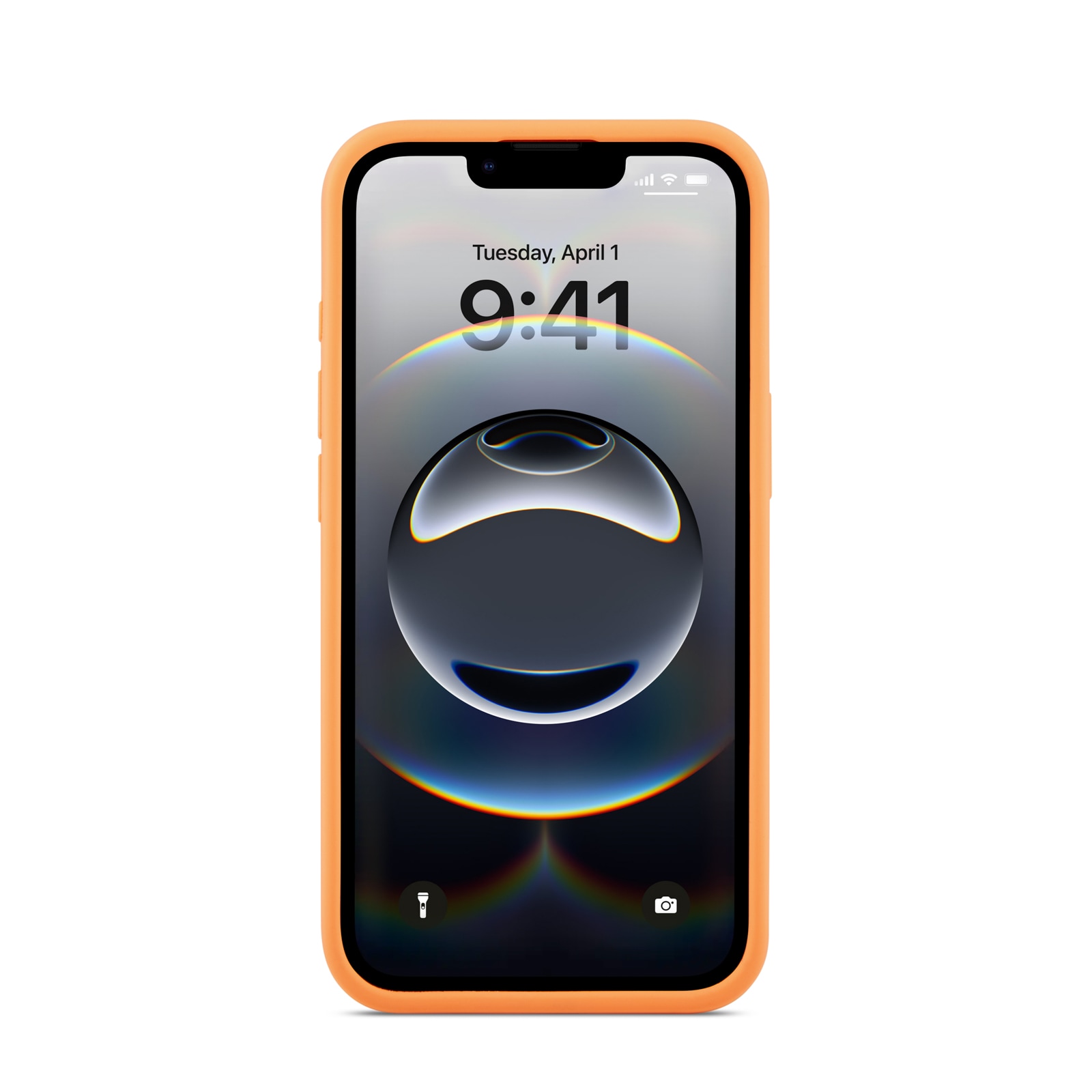 iPhone 16e Magnetisk silikonecover, Solar Orange
