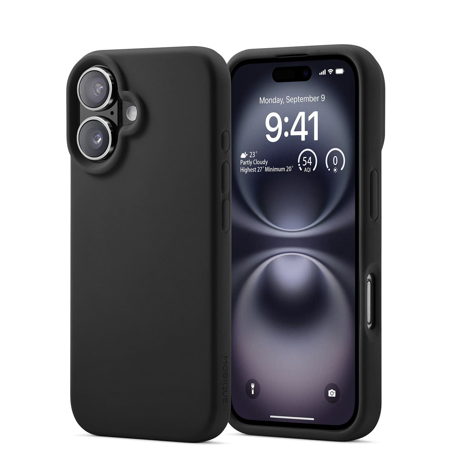 iPhone 16 Magnetisk silikonecover, Sort