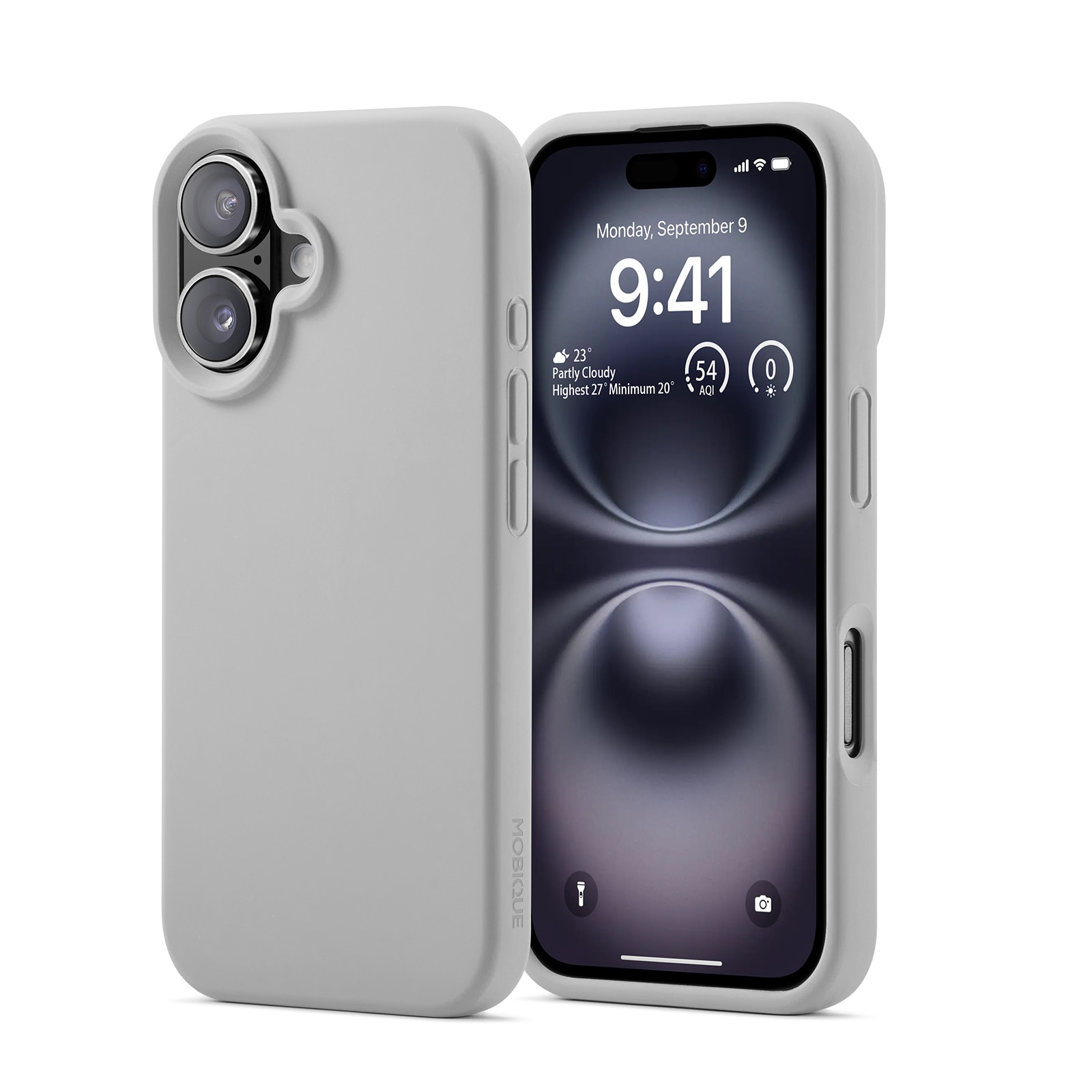 iPhone 16 Magnetisk silikonecover, Grå
