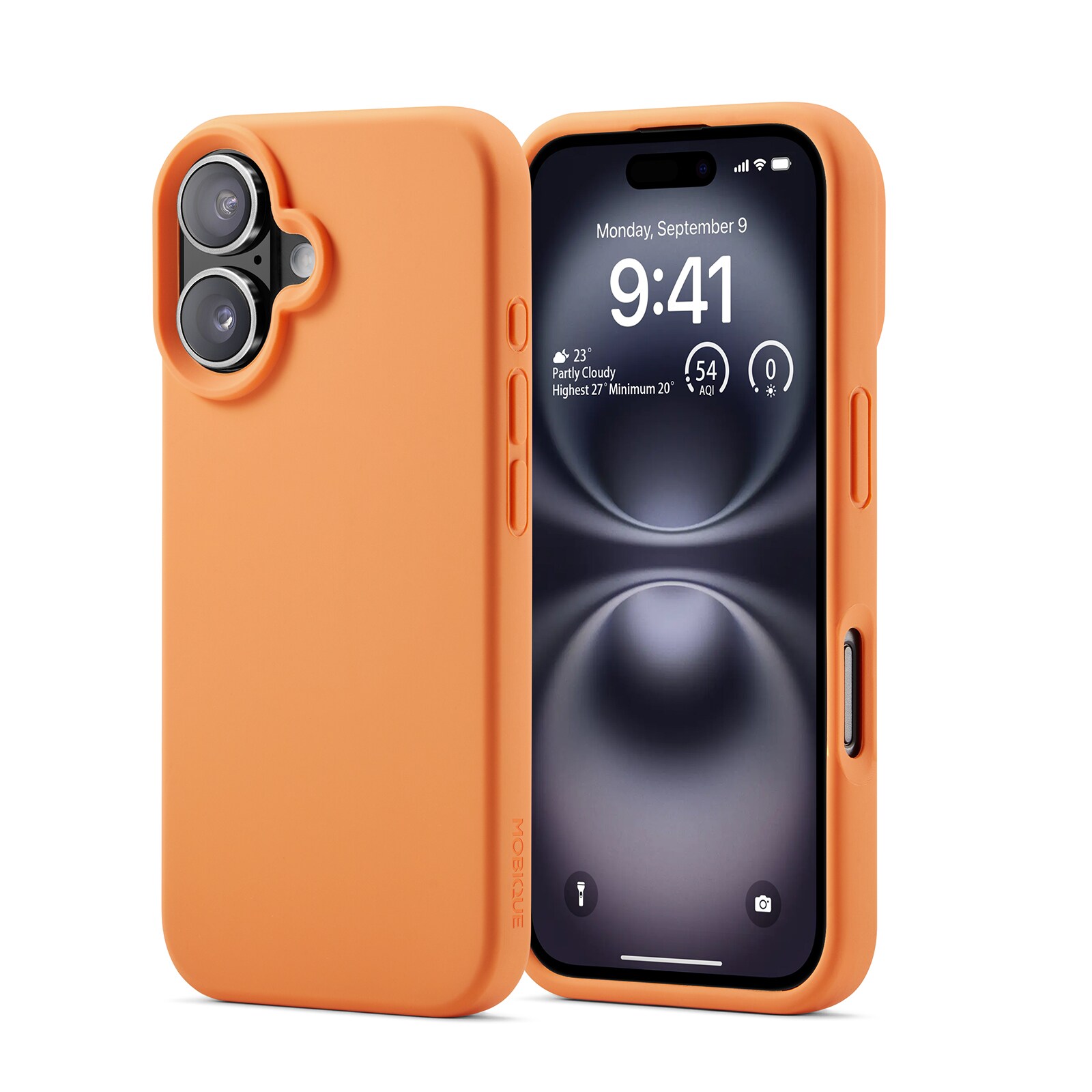 iPhone 16 Magnetisk silikonecover, Solar Orange