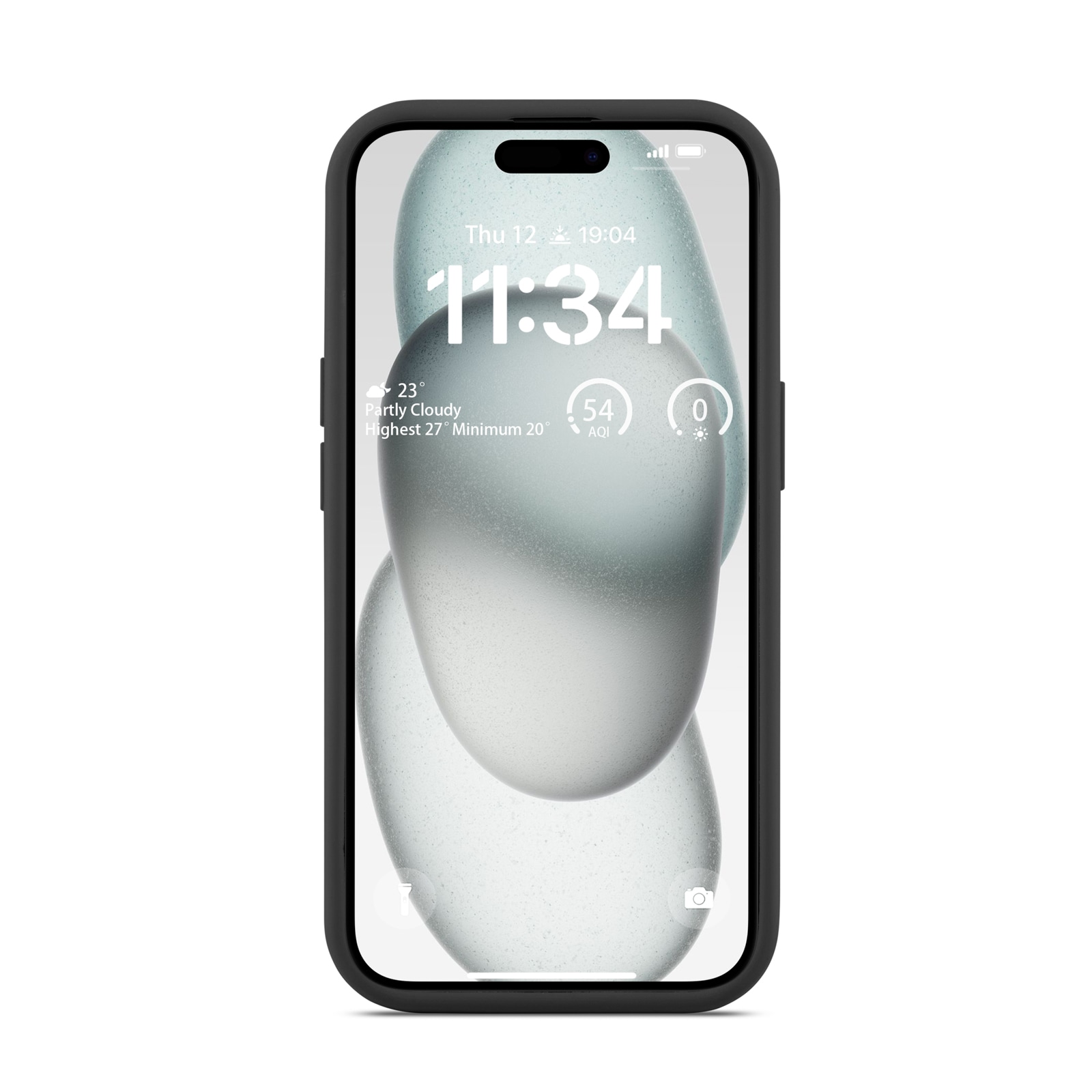 iPhone 15 Magnetisk silikonecover, Sort