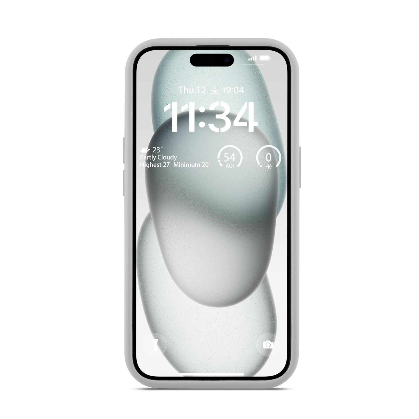 iPhone 15 Magnetisk silikonecover, Beige
