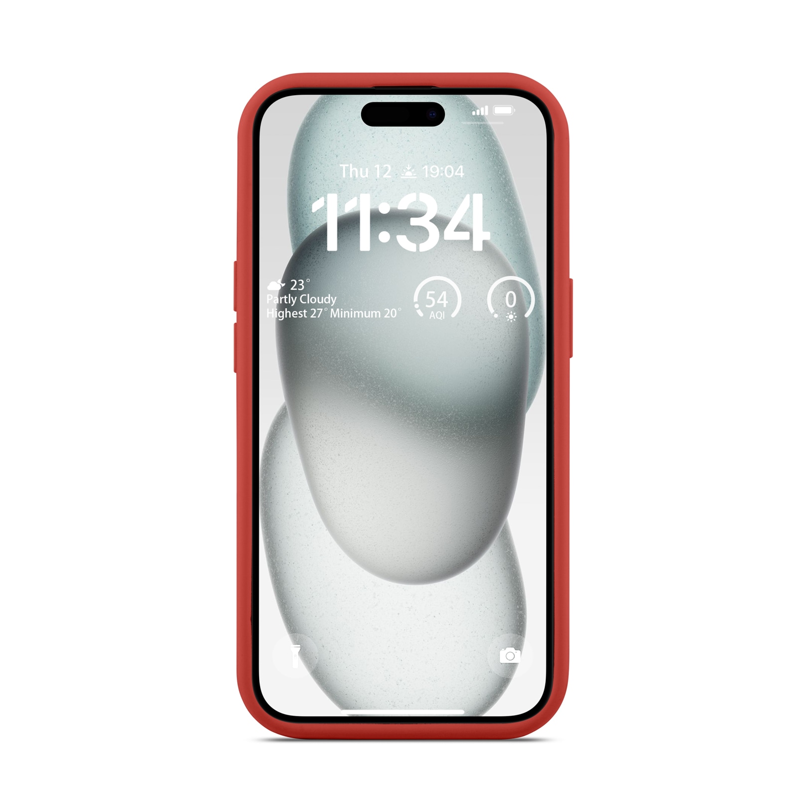 iPhone 15 Magnetisk silikonecover, Lava Red