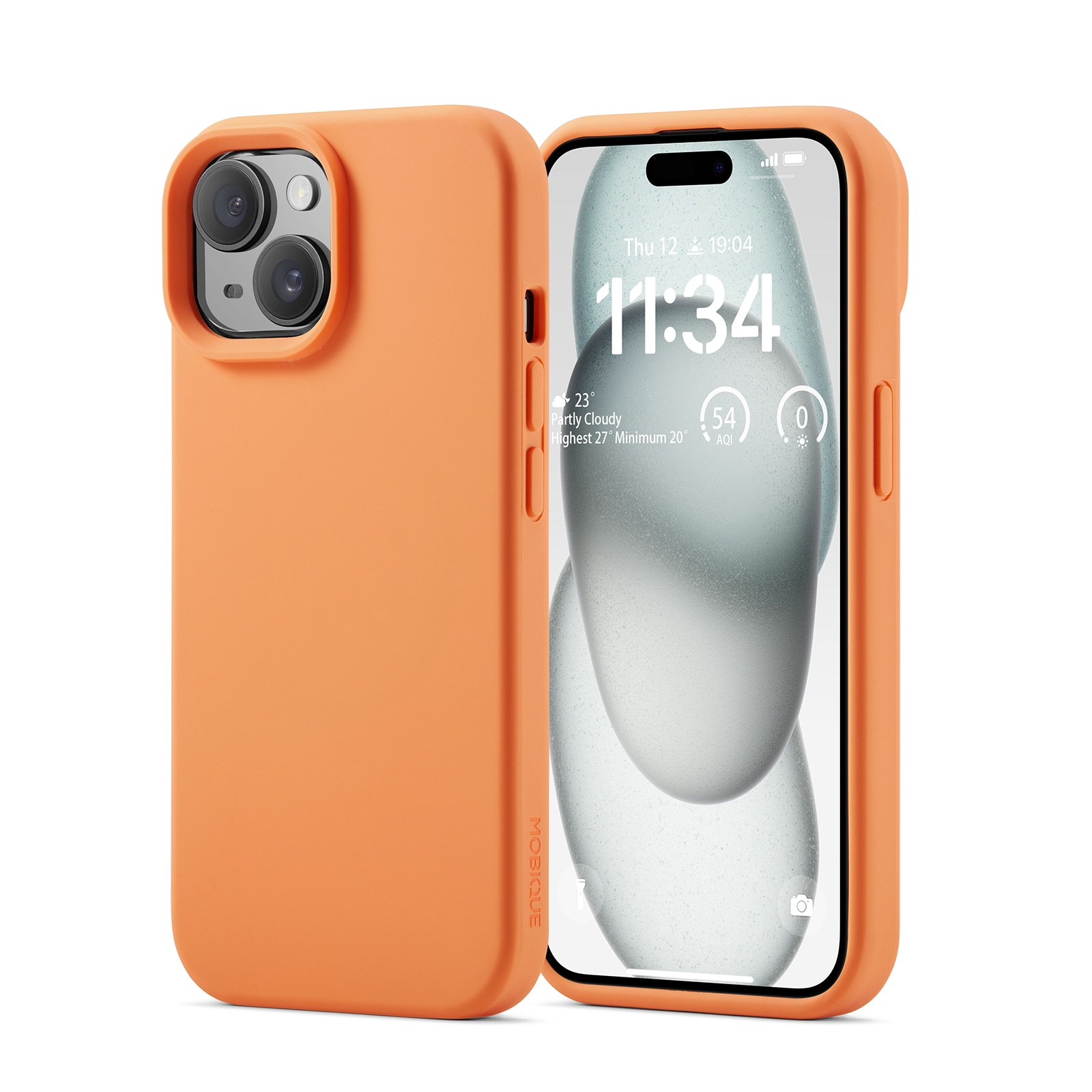 iPhone 15 Magnetisk silikonecover, Solar Orange