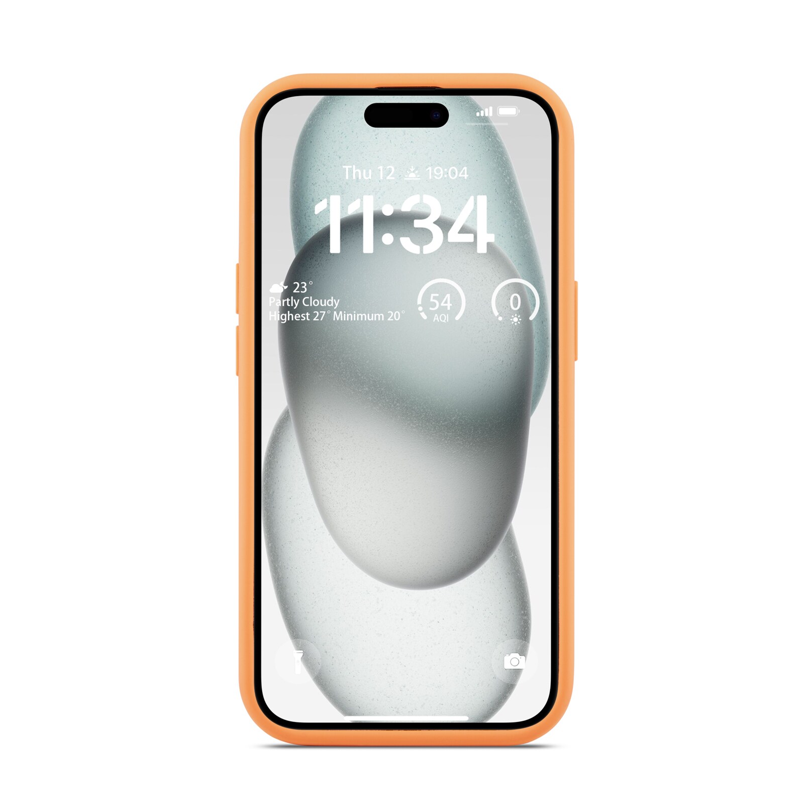 iPhone 15 Magnetisk silikonecover, Solar Orange
