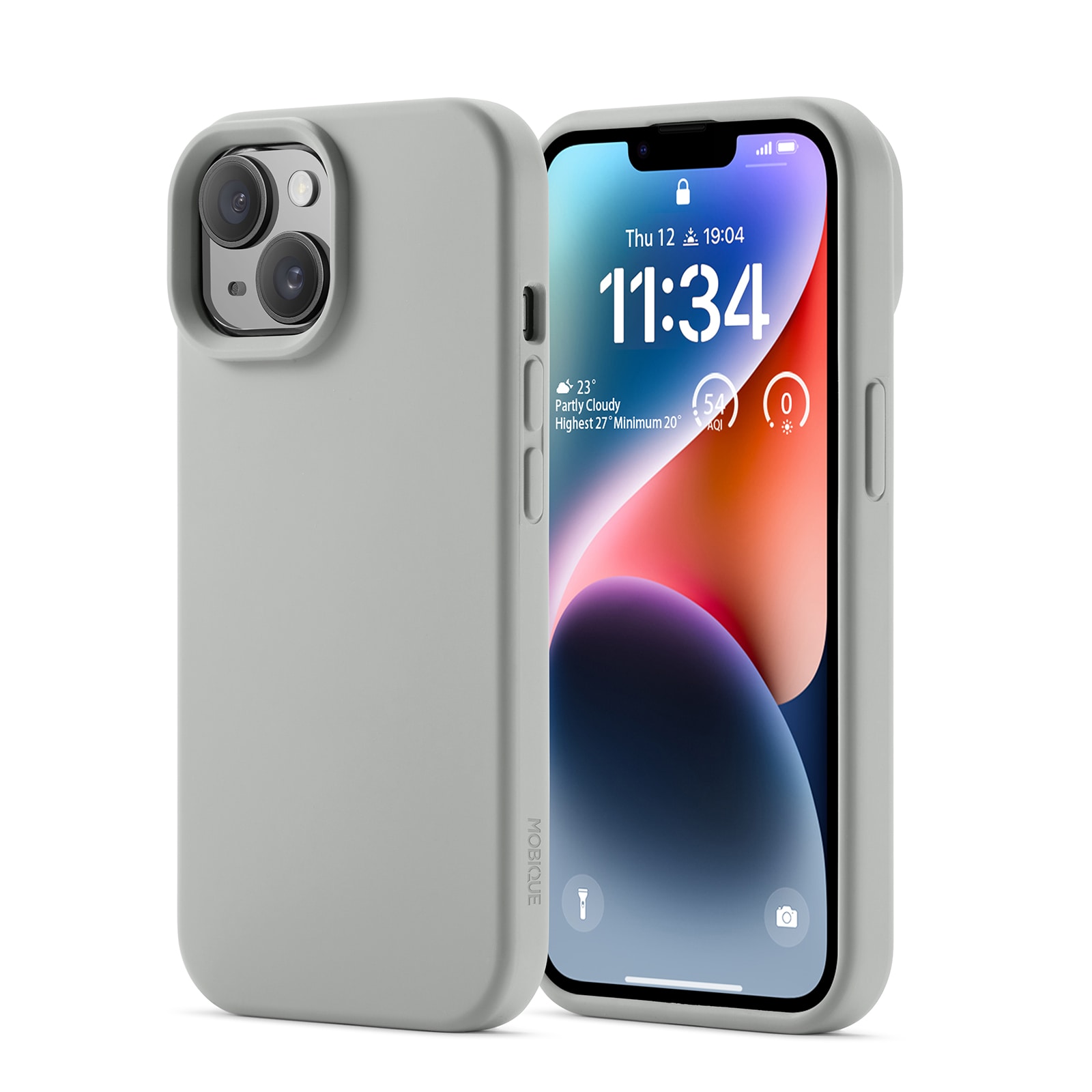 iPhone 14 Magnetisk silikonecover, Beige
