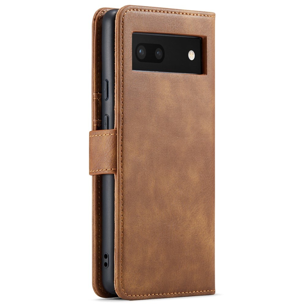 Google Pixel 6a Pungetui med aftageligt cover, Cognac